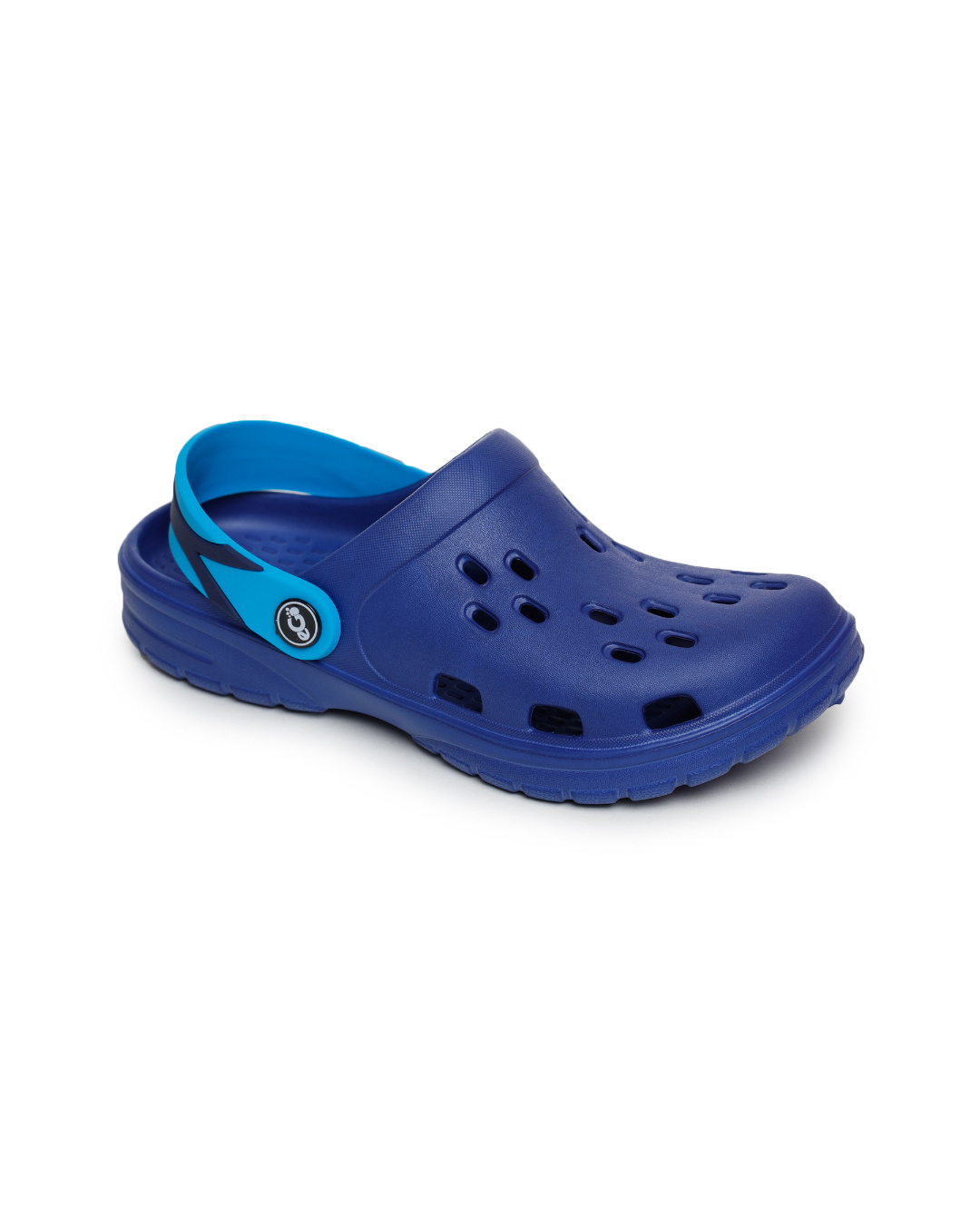 Shop Women Blue Solid Synthetic Clogs-Back