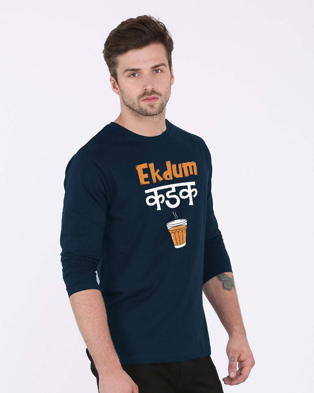 Shop Ekdum Kadak Full Sleeve T-Shirt-Back