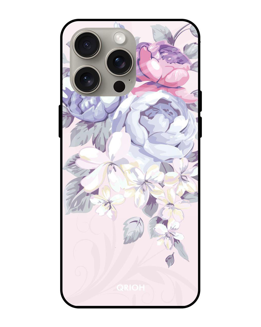 Lemifelgby Floral Highland Cow Case Compatible With IPhone 15 Pro