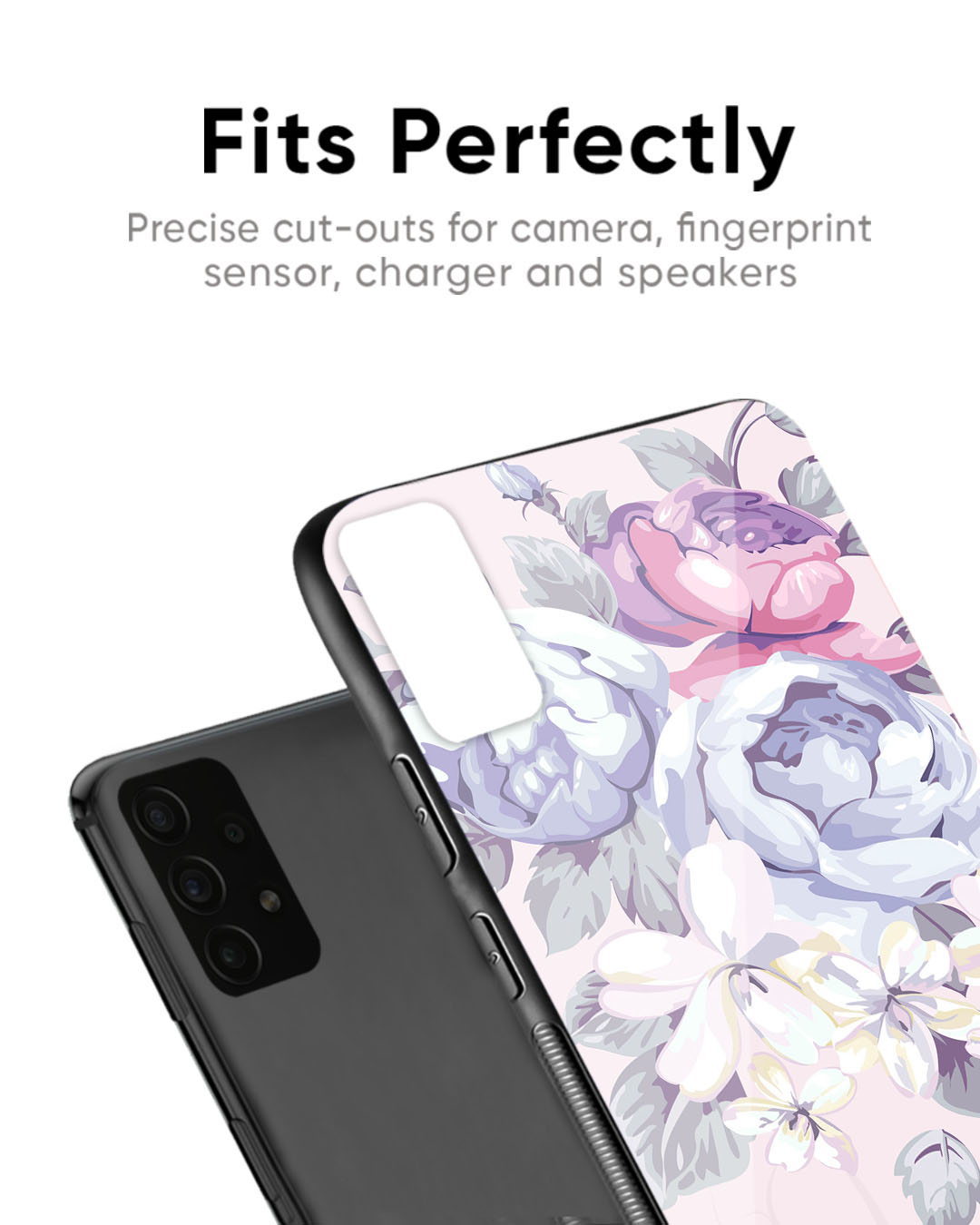 Shop Elegant Floral Premium Glass Case for OnePlus 11 5G (Shock Proof, Scratch Resistant)-Back