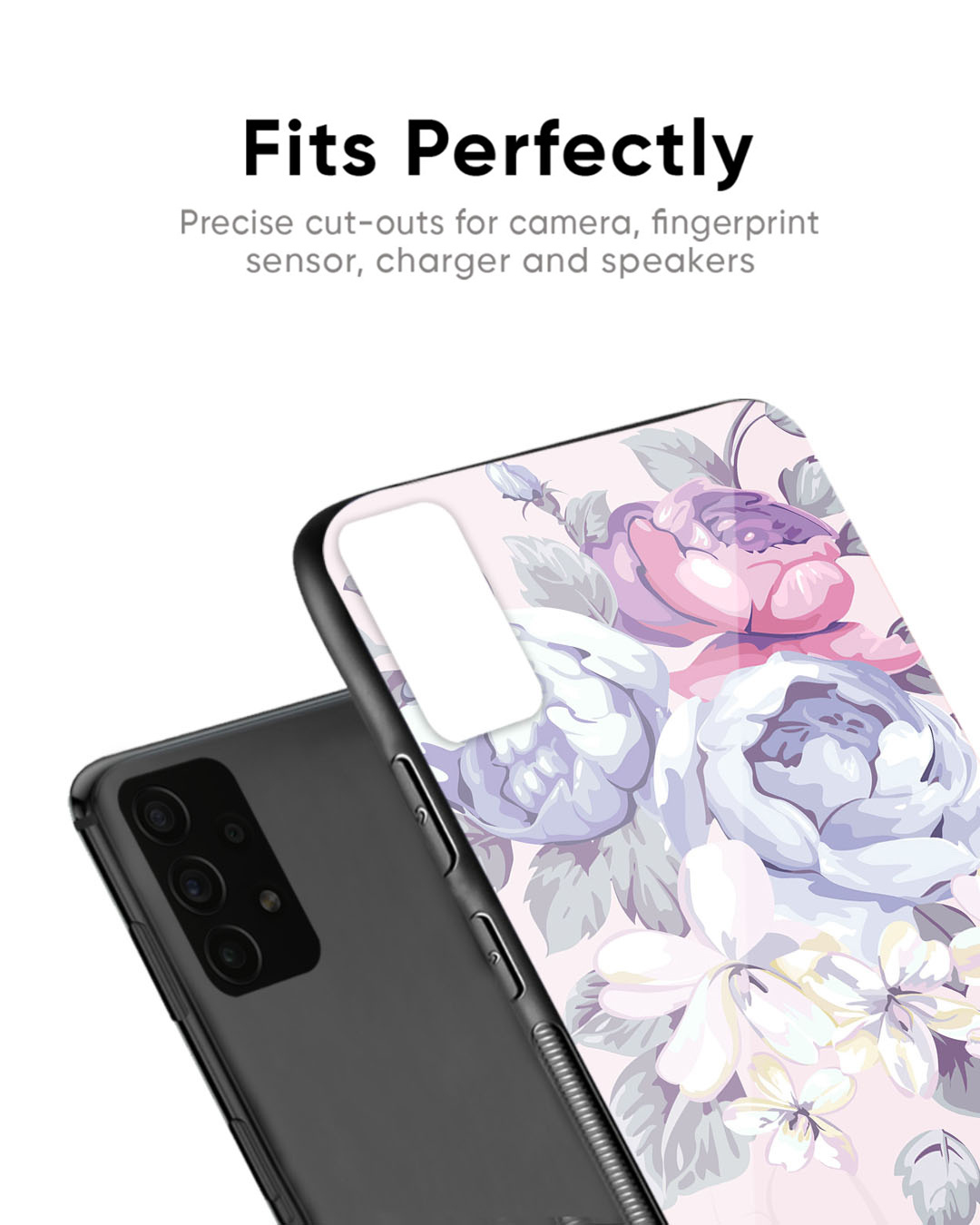 Shop Elegant Floral Premium Glass Case for OnePlus Nord 3 5G (Shock Proof, Scratch Resistant)-Back