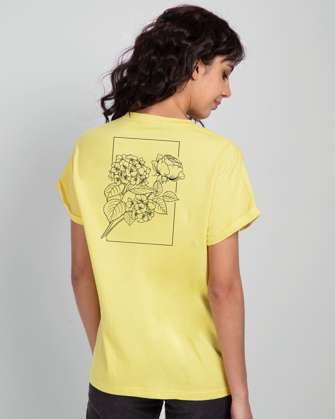 Shop Embrace Imperfection Boyfriend T-Shirt Pastel Yellow-Back