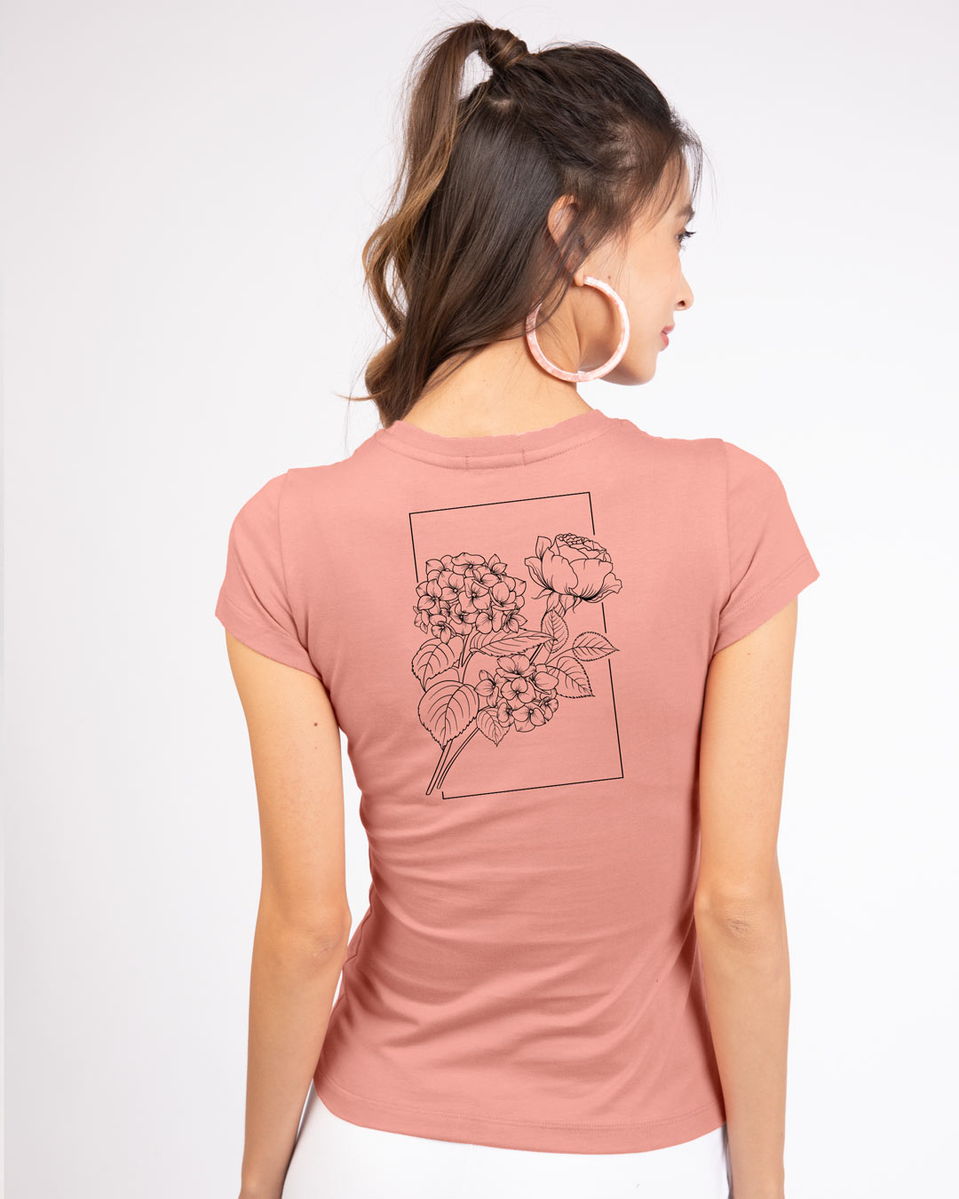 Shop Embrace Imperfection Half Sleeve Printed T-Shirt Misty Pink-Back