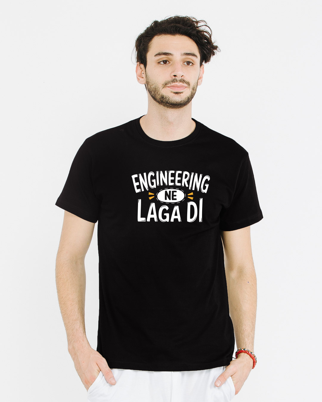 Shop Engineering Ne Laga Di Half Sleeve T-Shirt-Back