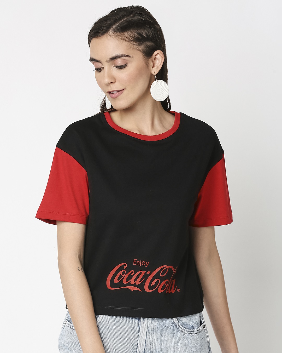 Shop Enjoy Coca-Cola Raglan Relaxed Fit Short Top-Back