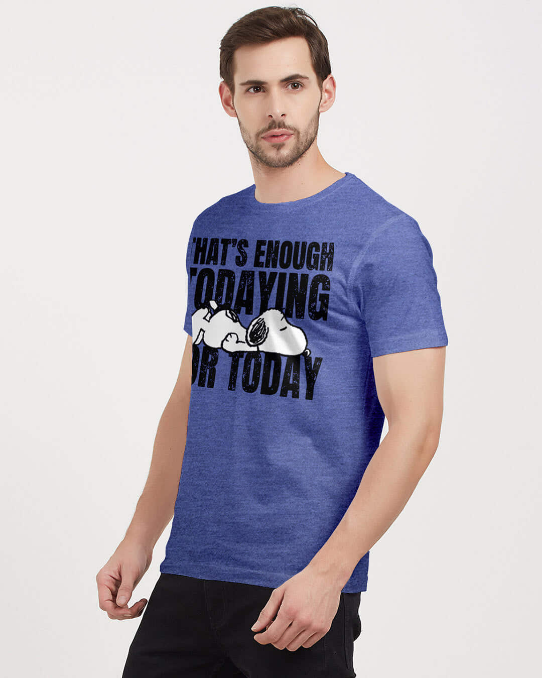 Shop Enough Todaying Peanuts Official Half Sleeves Cotton T-shirt-Back