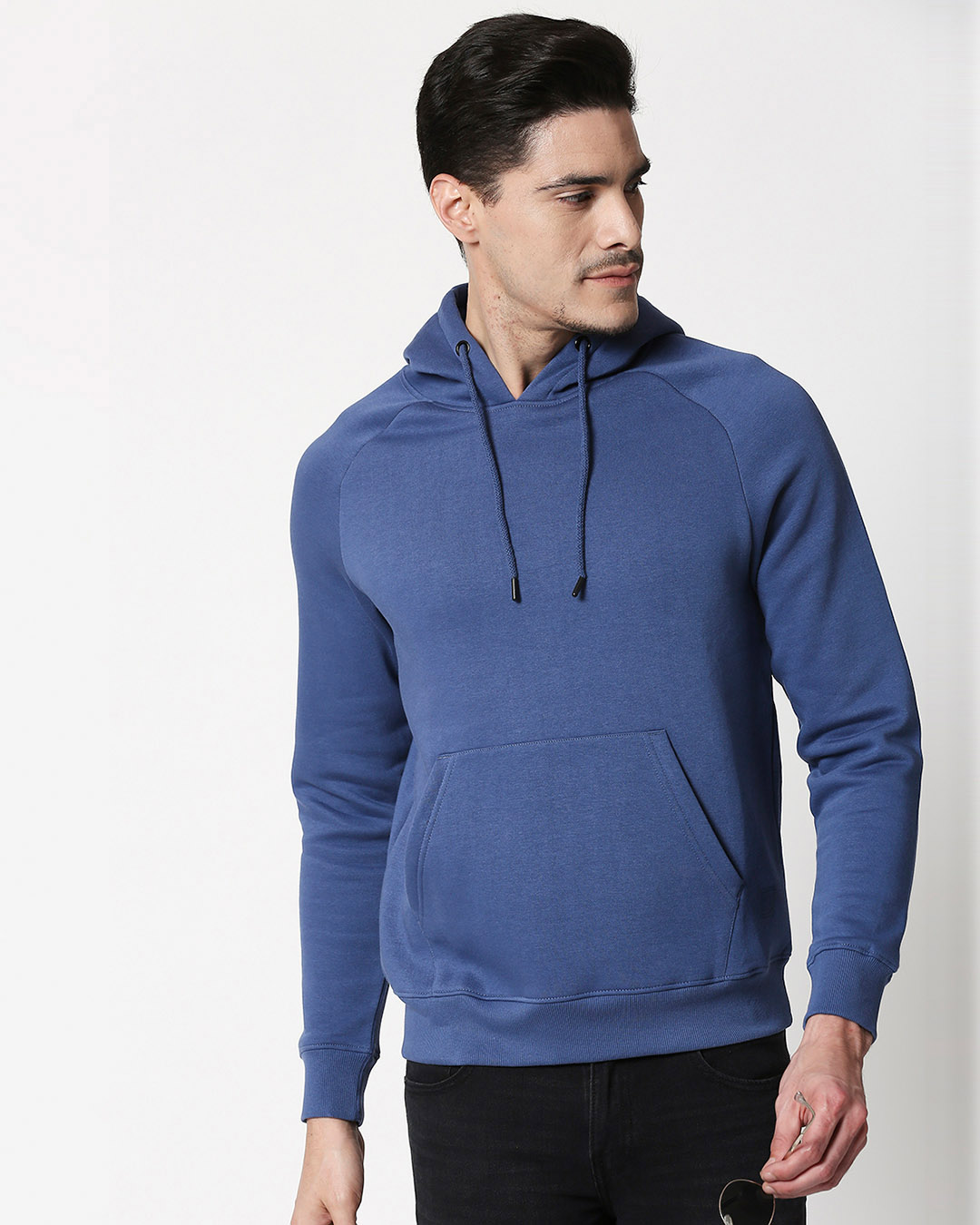 

Ensign Blue Basic Hoodie Sweatshirt Men' Plain Hoodie Sweatshirt Bewakoof.com