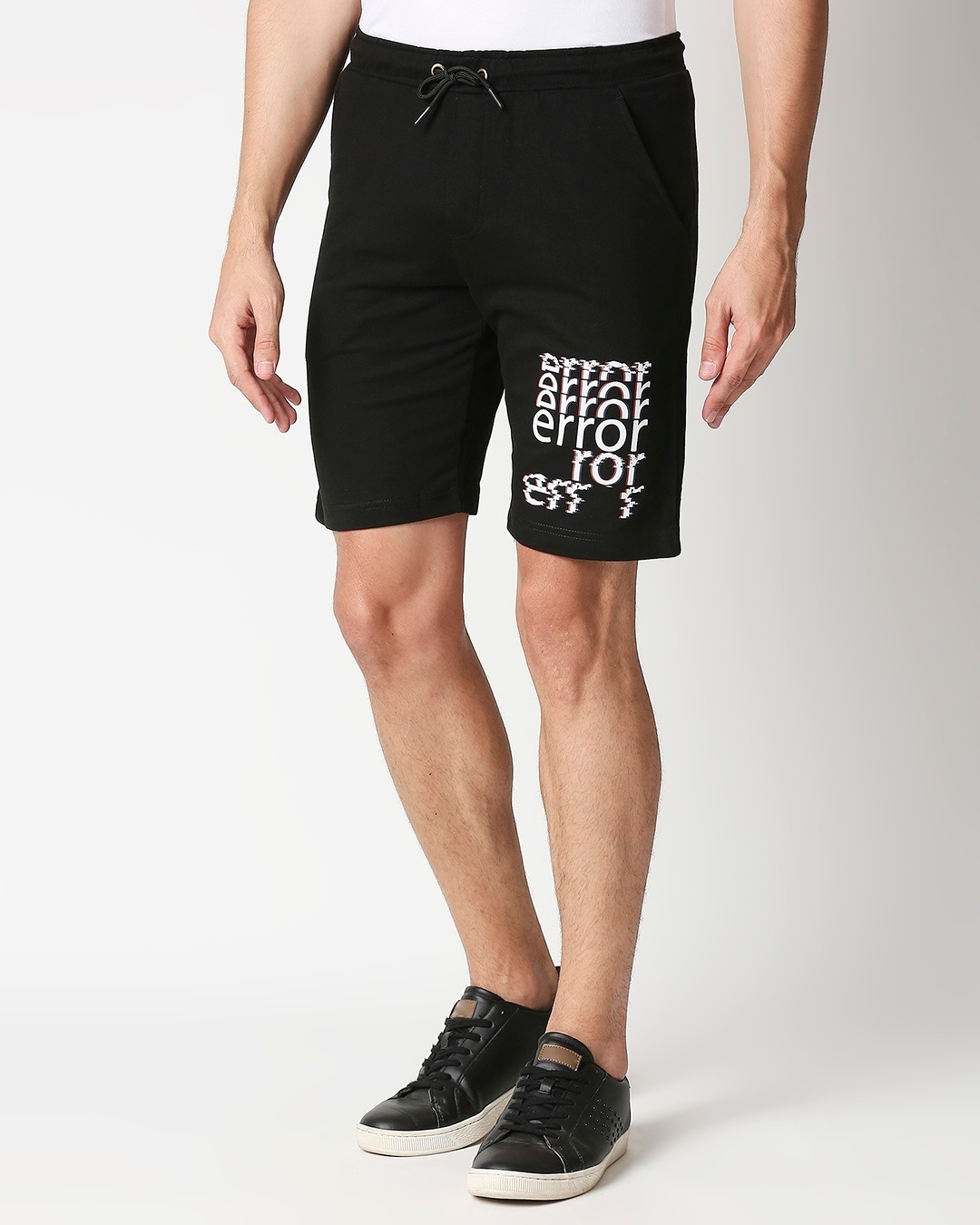 Shop Error Solid Men's Shorts-Back