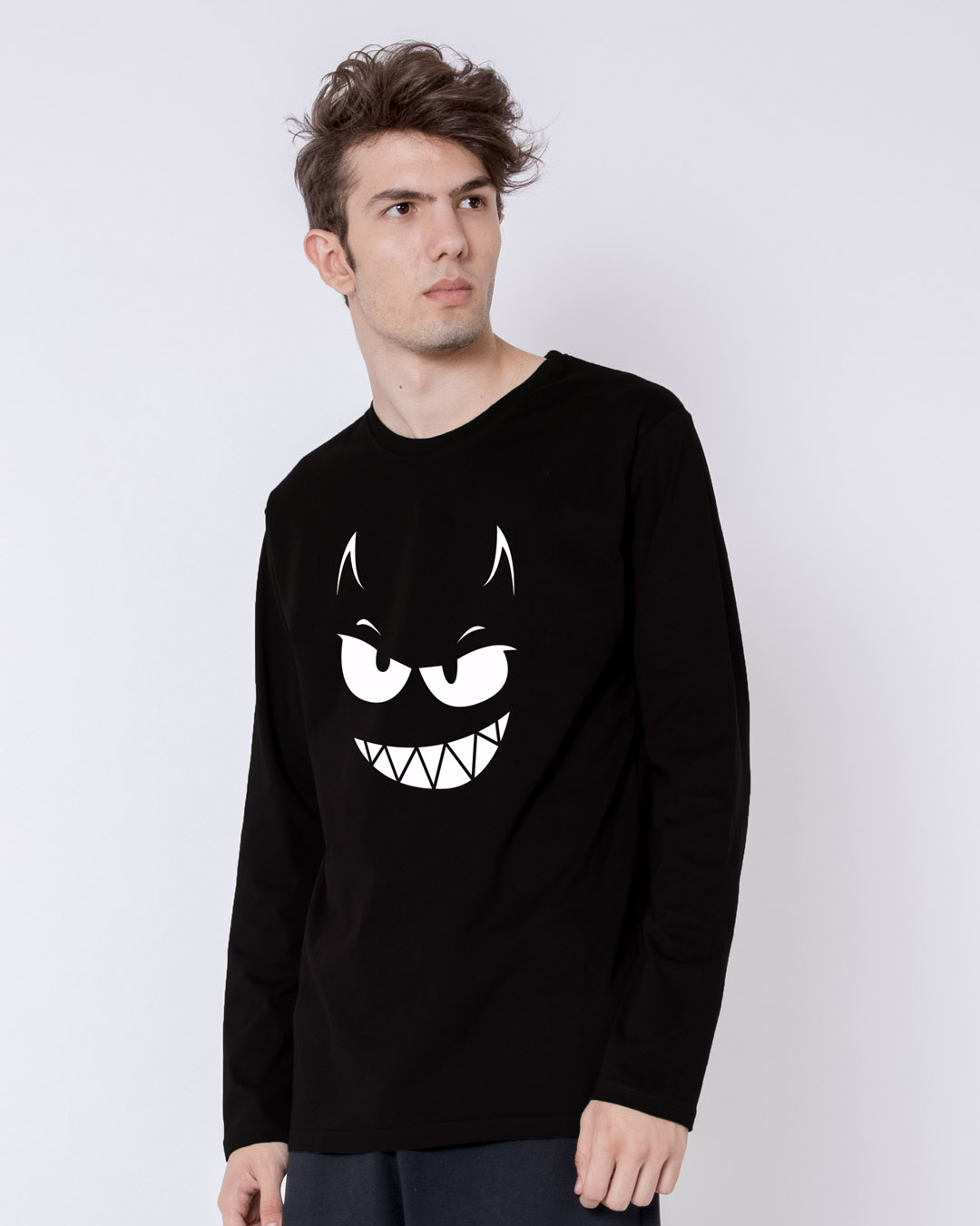 Shop Evil Smiley Full Sleeve T-Shirt-Back