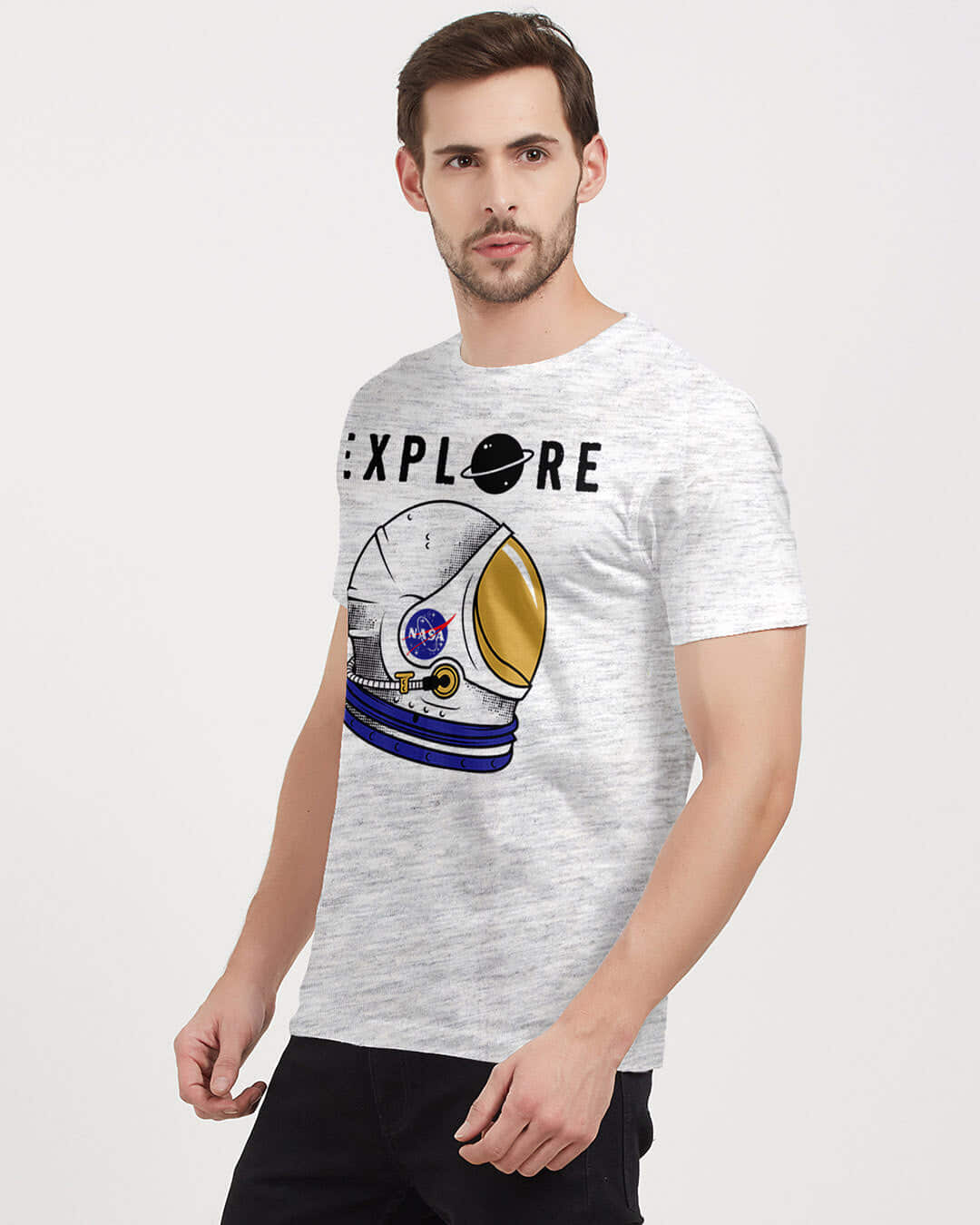 Shop Explore NASA Official Half Sleeves Cotton T-shirt-Back