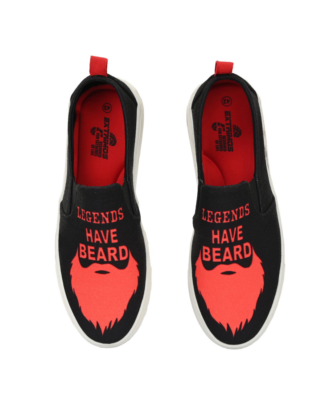Shop Men's Polycanvas Beard Printed Slip-On Sneaker-Back