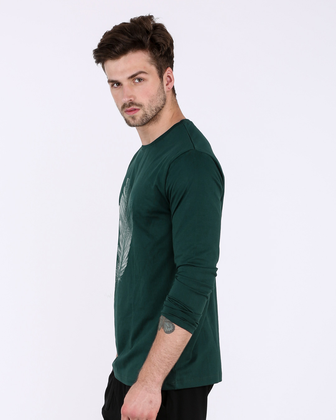 Shop Fading Feather Full Sleeve T-Shirt-Back