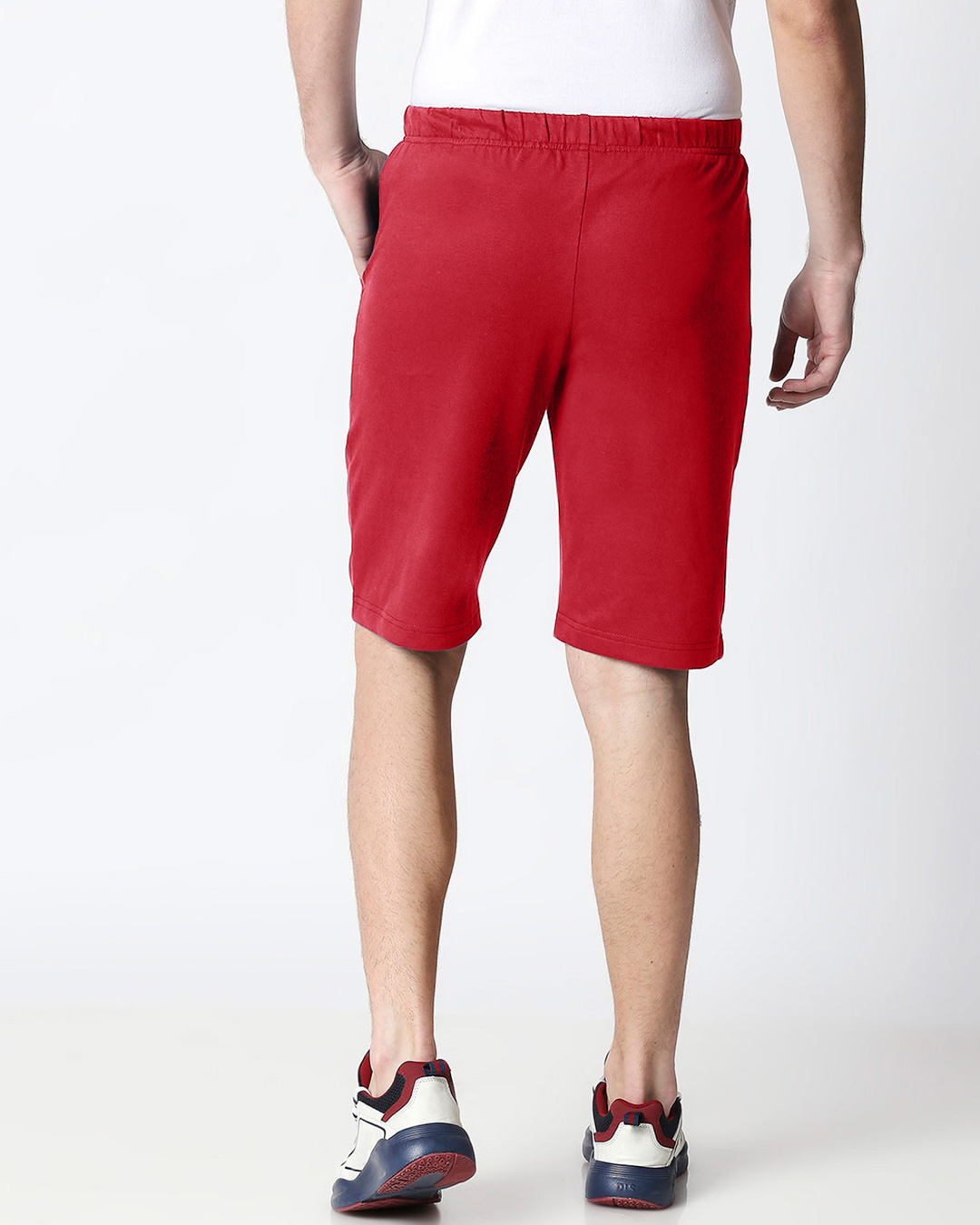 Shop Men's Maroon Fans Shorts-Back