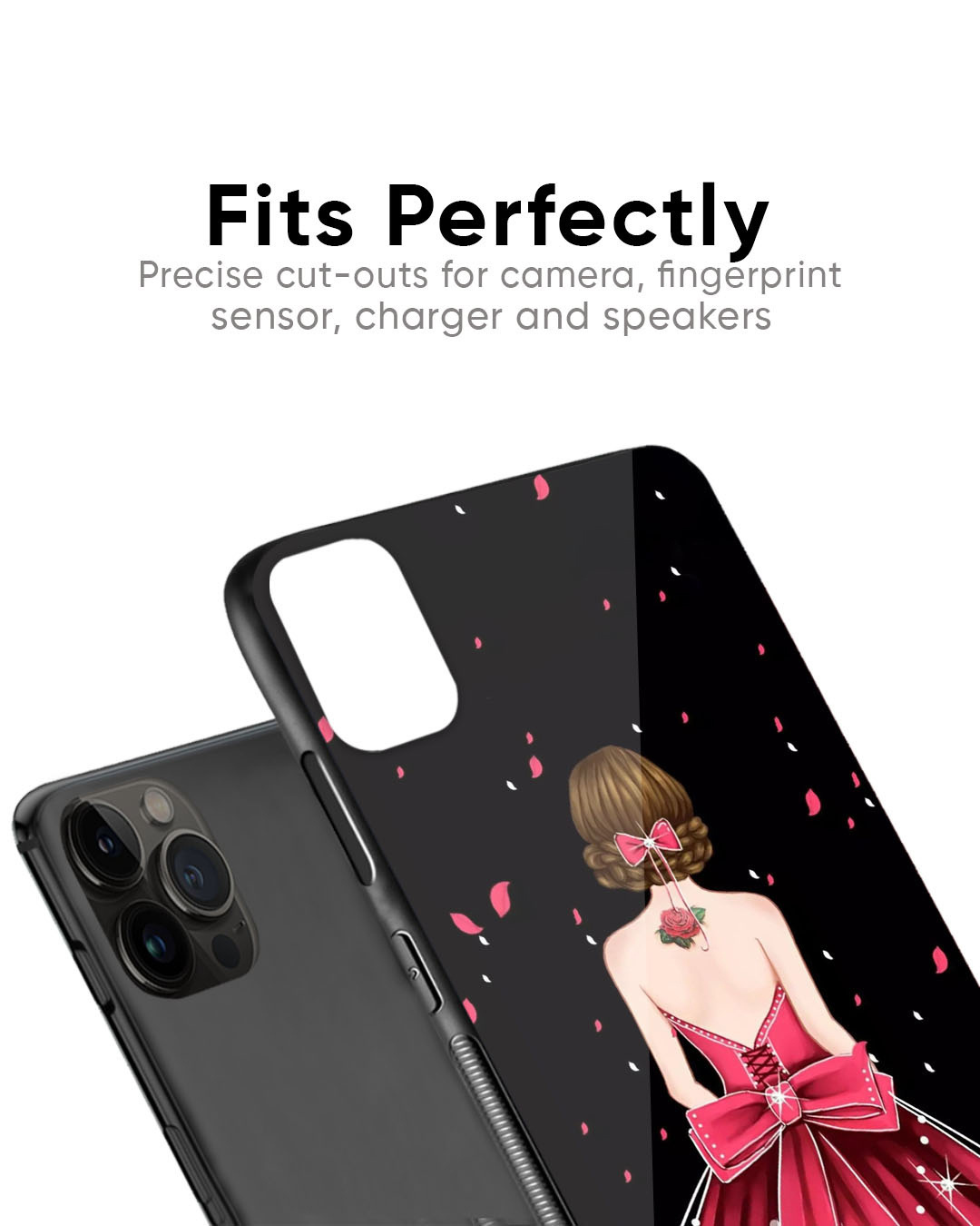 Shop Fashion Princess Premium Glass Case for Apple iPhone 15 Pro Max (Shock Proof, Scratch Resistant)-Back