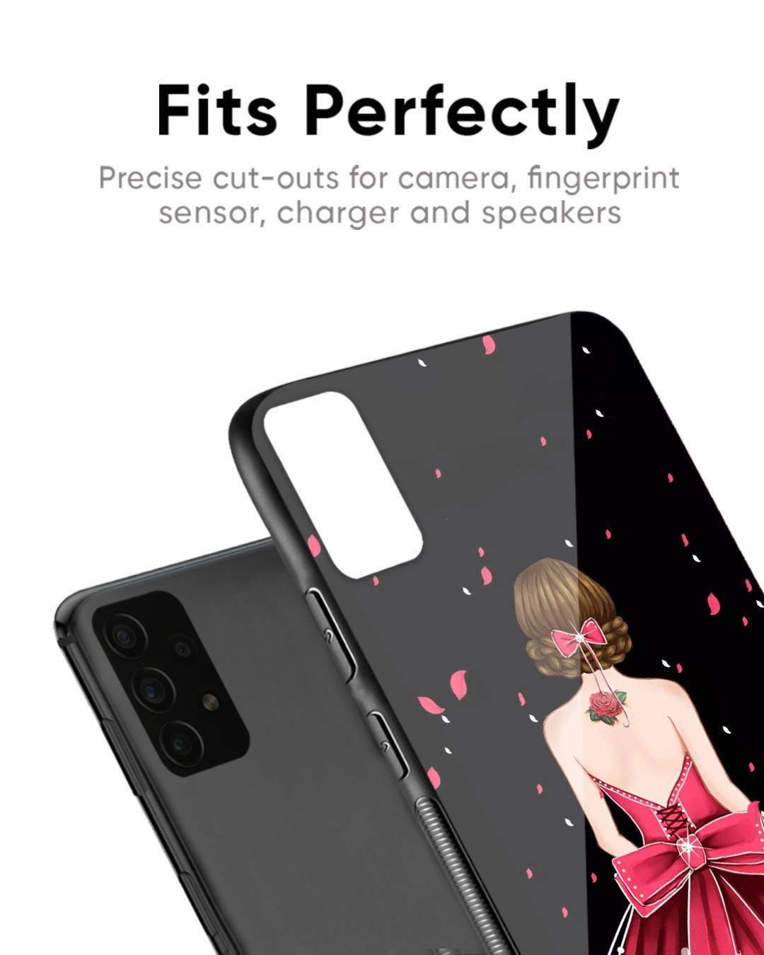 Shop Fashion Princess Premium Glass Case for Oppo Reno8T 5G (Shock Proof, Scratch Resistant)-Back