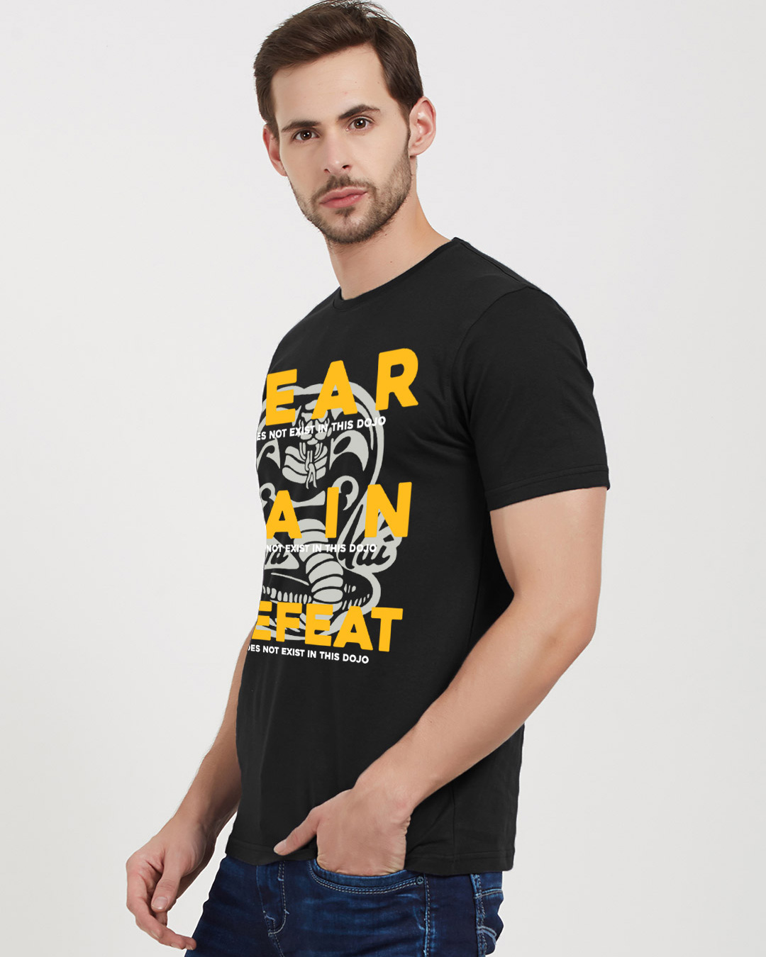 Shop Fear, Pain, And Defeat Cotton Half Sleeves T-Shirt-Back