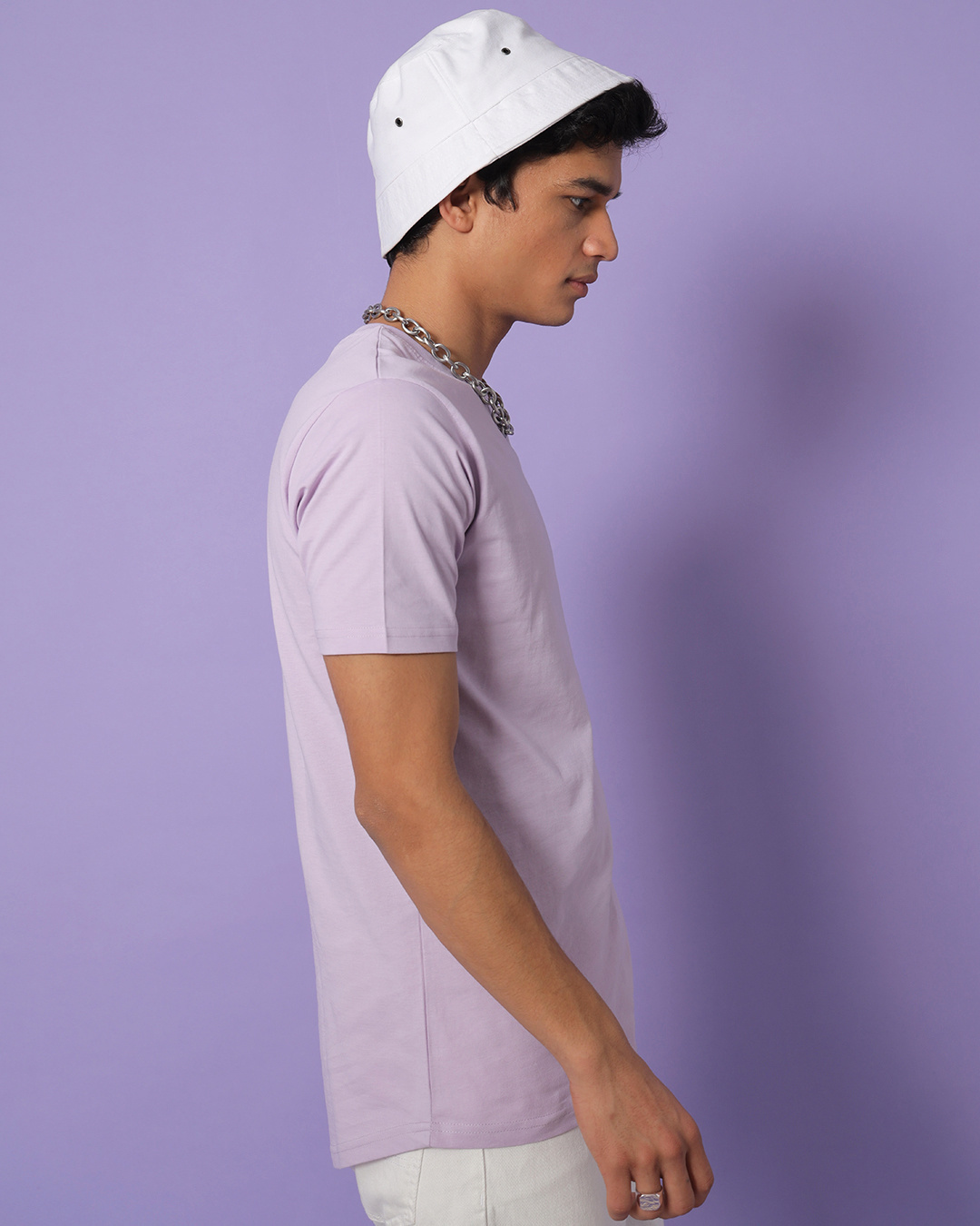 Shop Men's Lilac T-shirt-Back