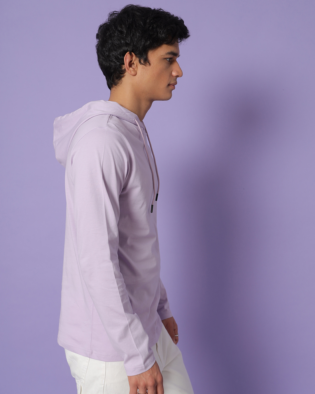 Shop Feel Good Lilac Full Sleeve Hoodie T-shirt-Back