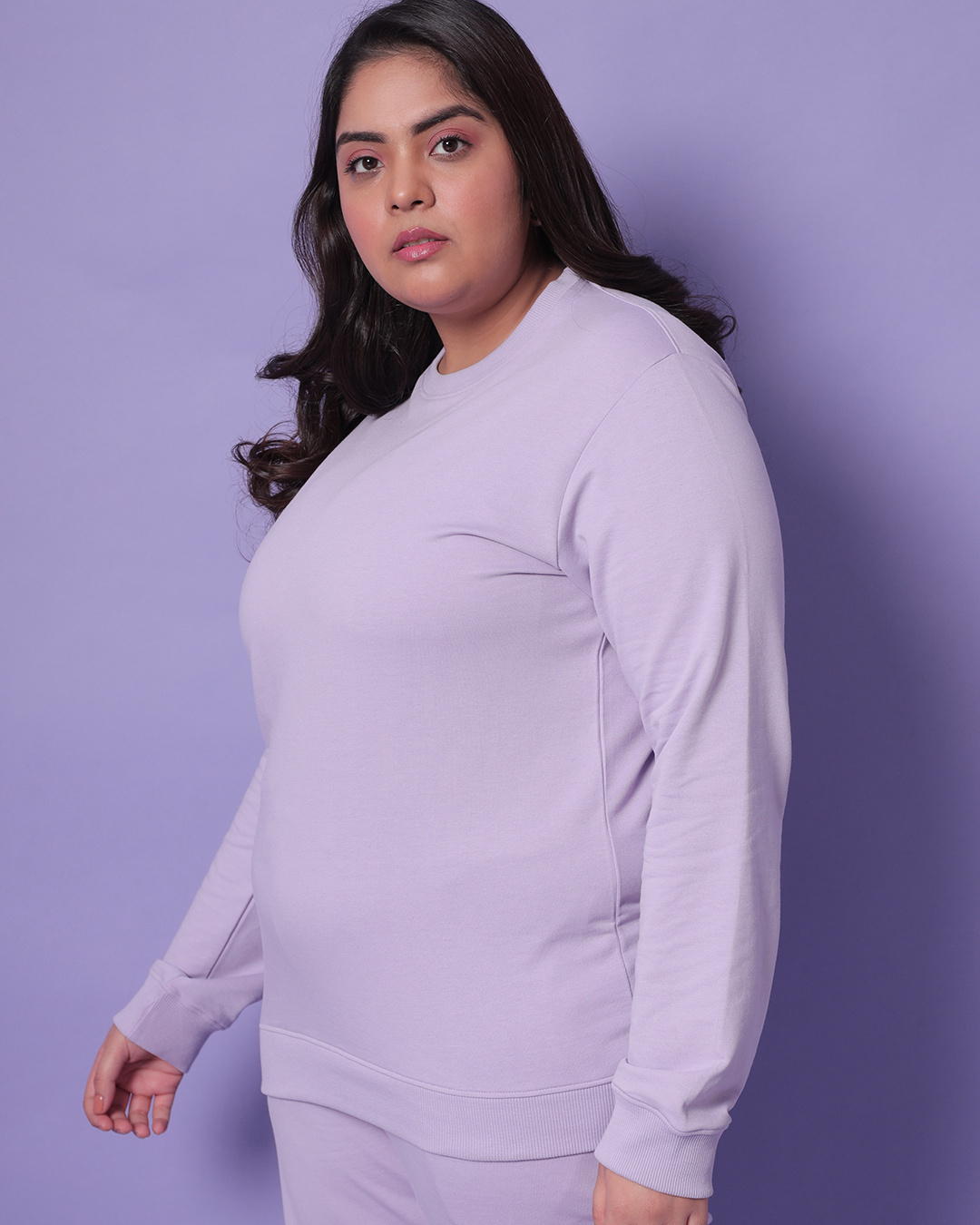 Shop Women's Purple Plus Size Sweatshirt-Back