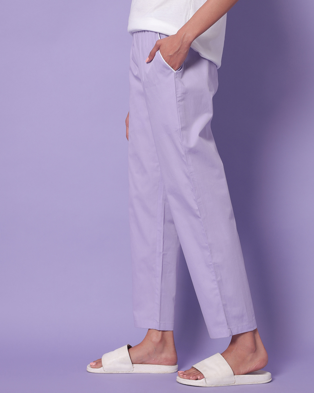 Shop Feel Good Lilac Pyjamas-Back
