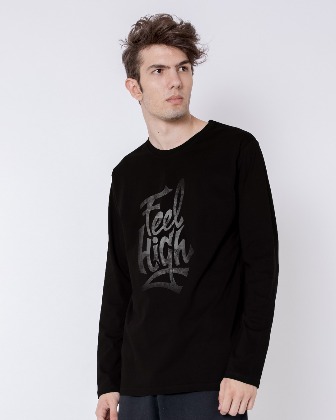 Shop Feel High Full Sleeve T-Shirt-Back