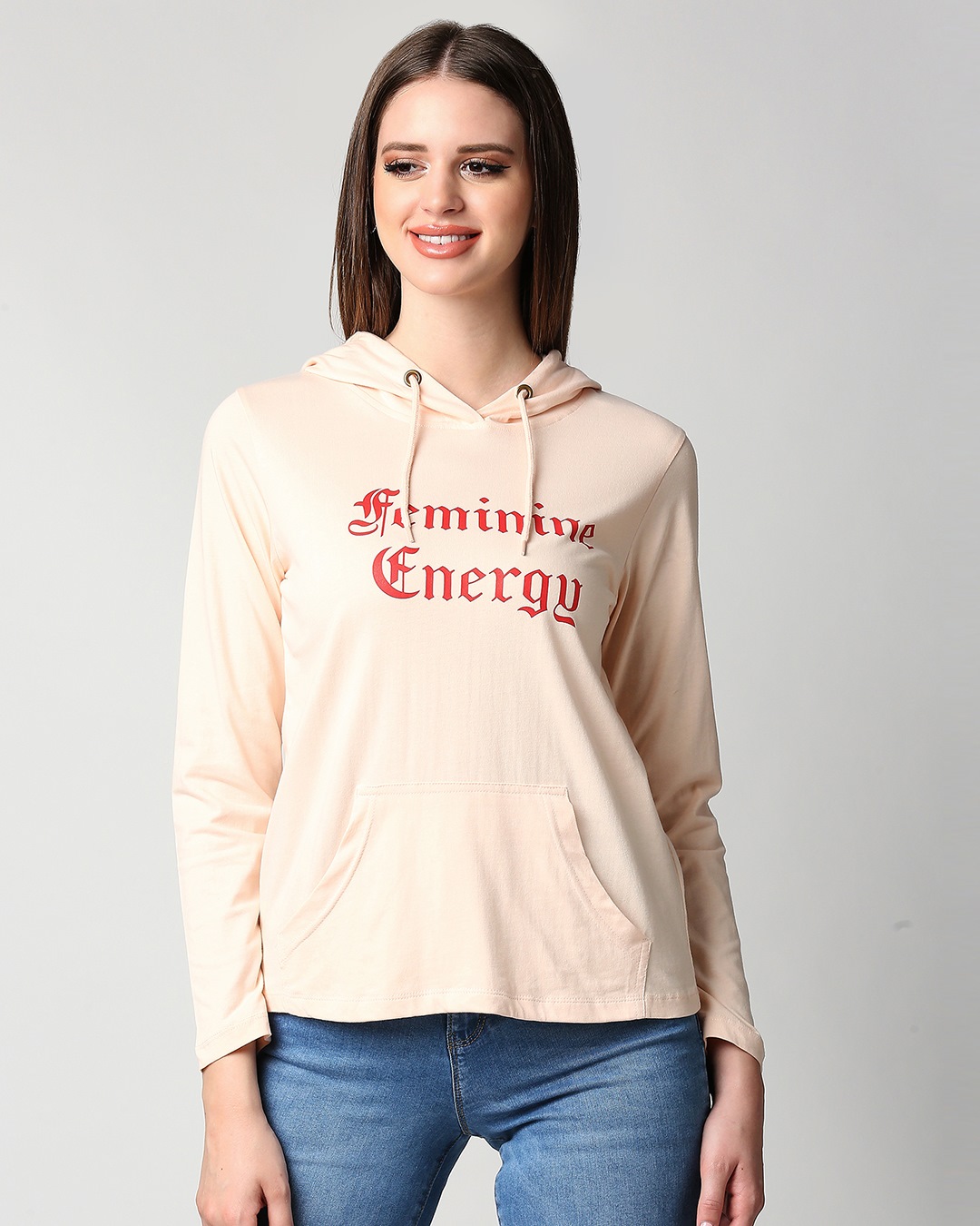 Shop Feminine Energy Full Sleeve Hoodie T-Shirt-Back