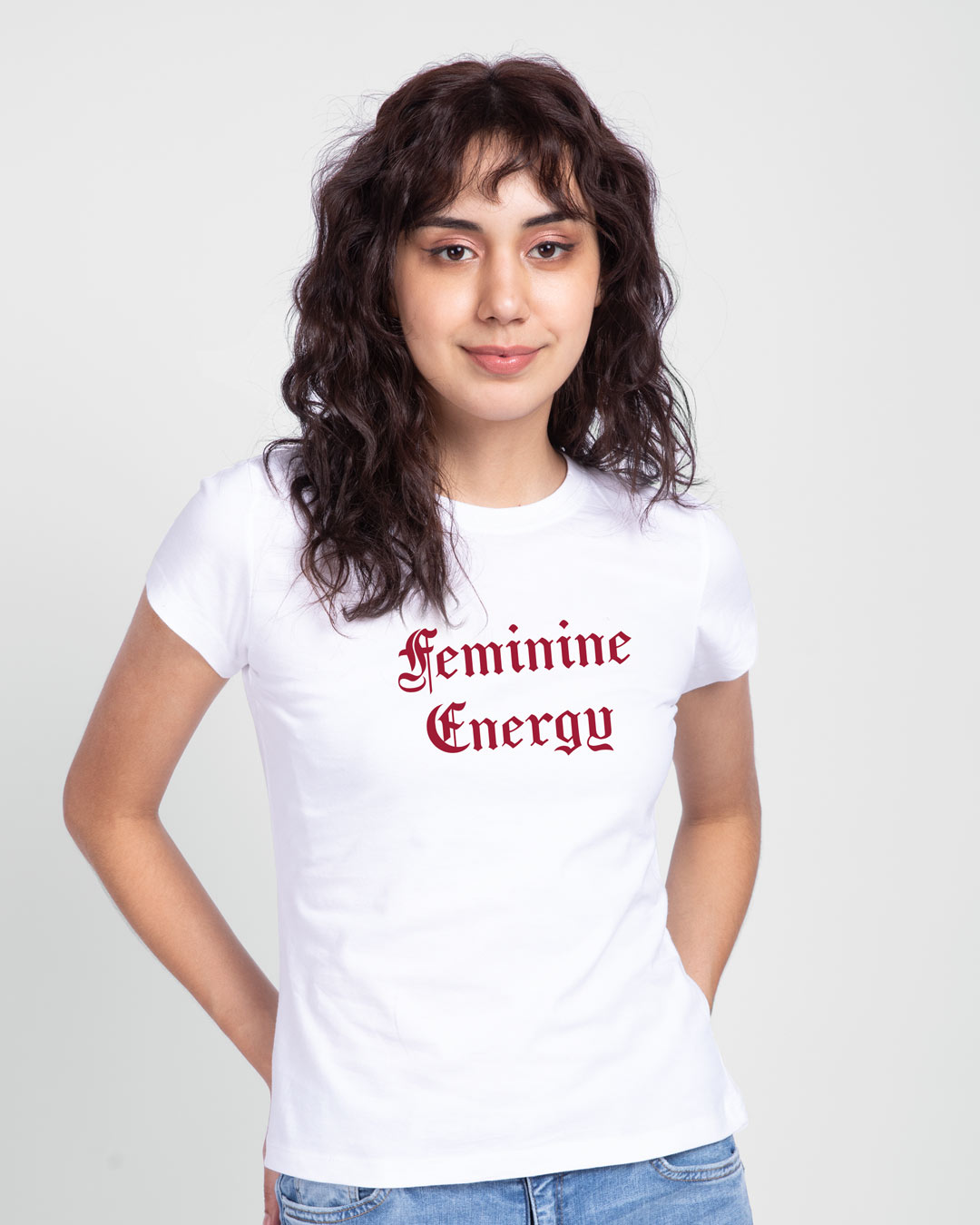 Shop Feminine Energy Half Sleeve Printed T-Shirt-Back