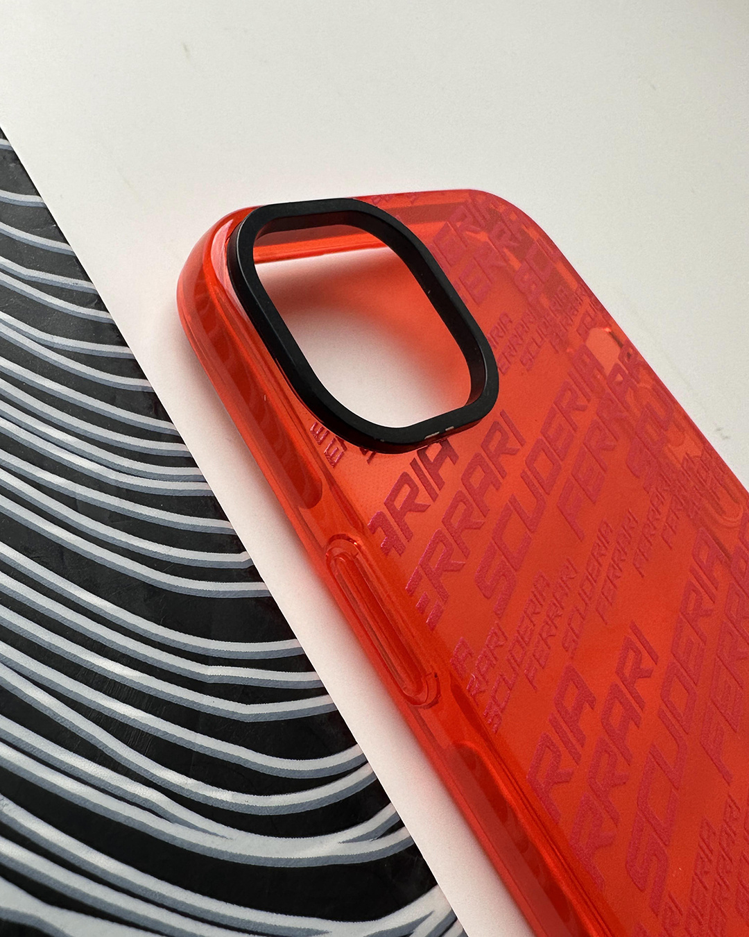 Shop Ferrari Red Bumper Case For Apple iPhone 12 Pro-Back