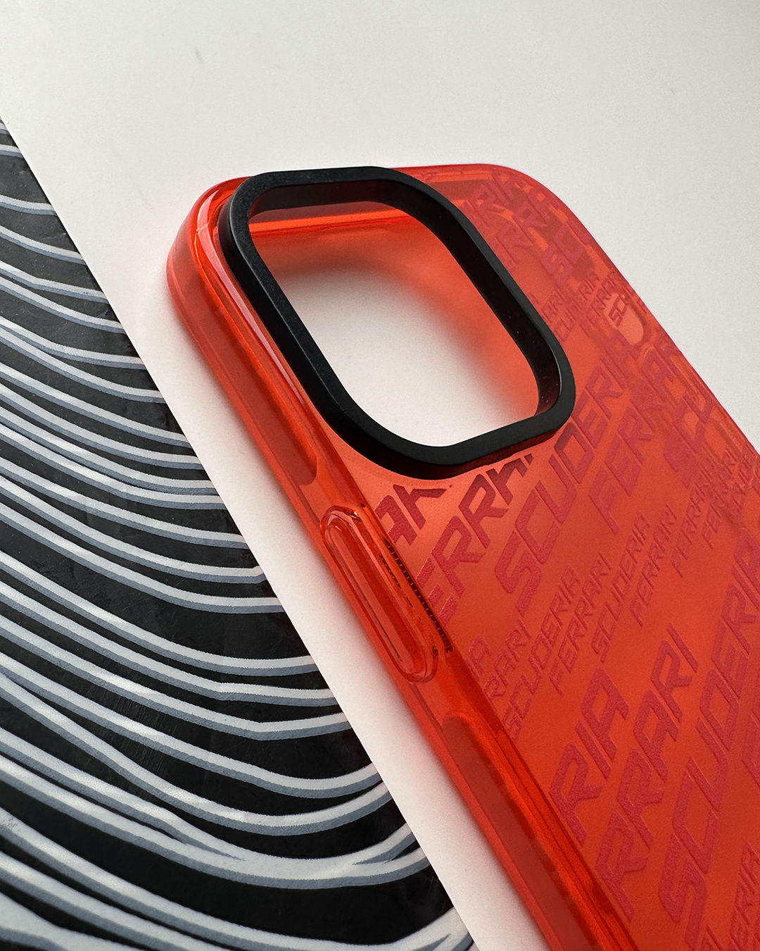 Shop Ferrari Red Bumper Case For Apple iPhone 14 Pro Max-Back
