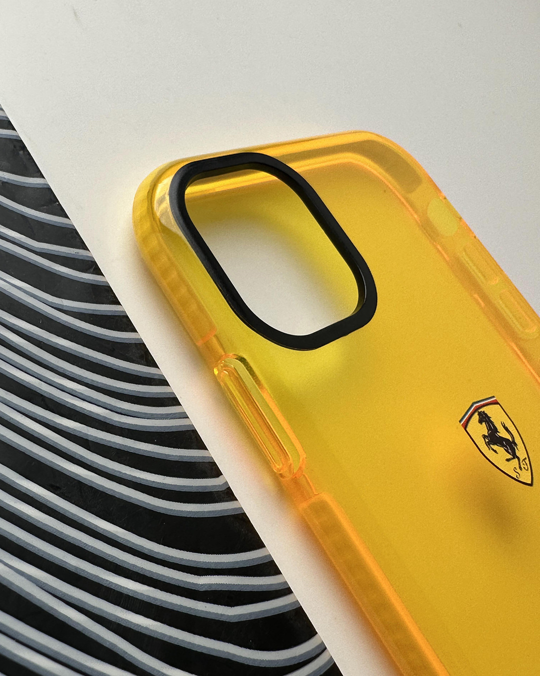 Shop Ferrari Yellow Bumper Case For Apple iPhone 11-Back