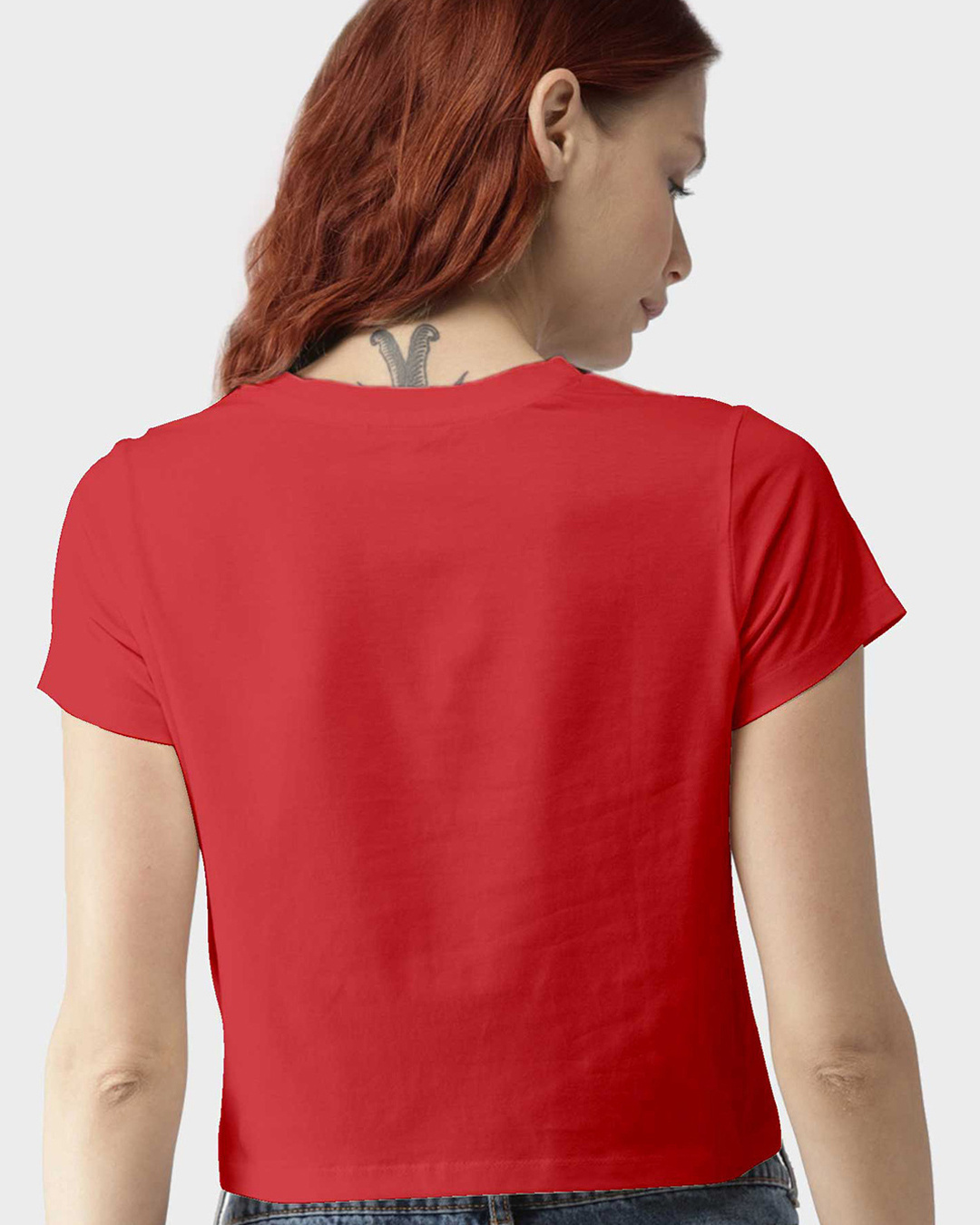 Shop Bad And Boozy Red Crop Top-Back