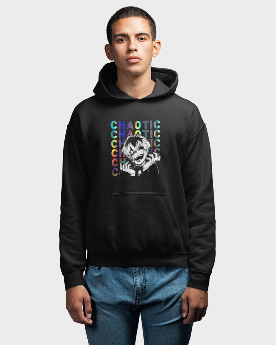 Buy Fighting Fame Chaotic Anime Black Hoodie Online at Bewakoof