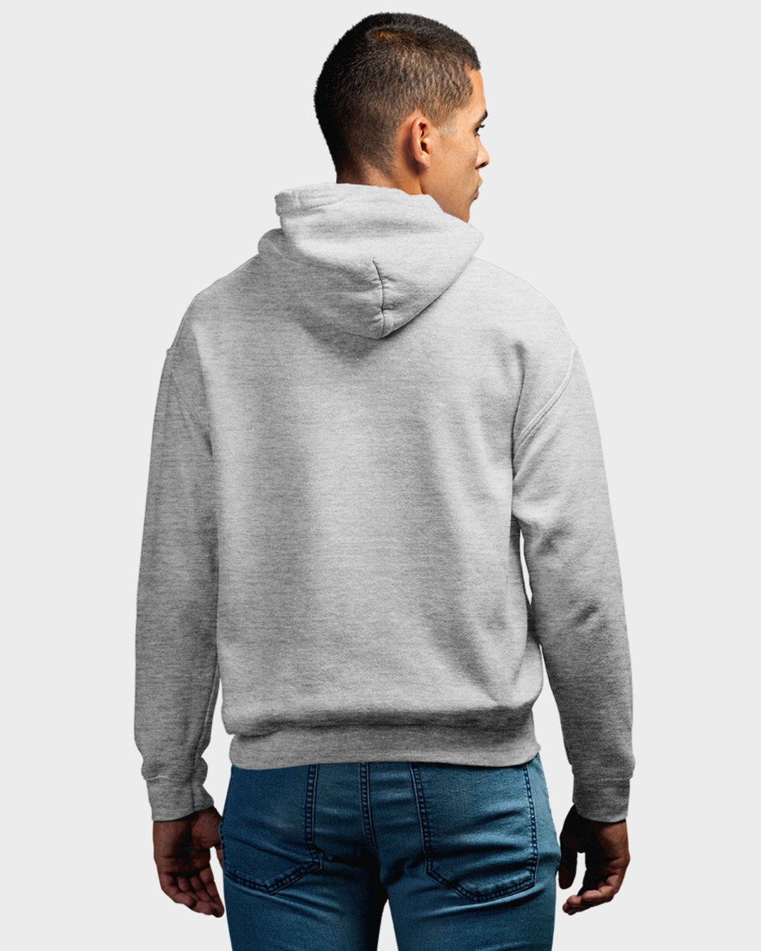 Shop Men's Grey Shapes & Stars Abstract Hoodie-Back