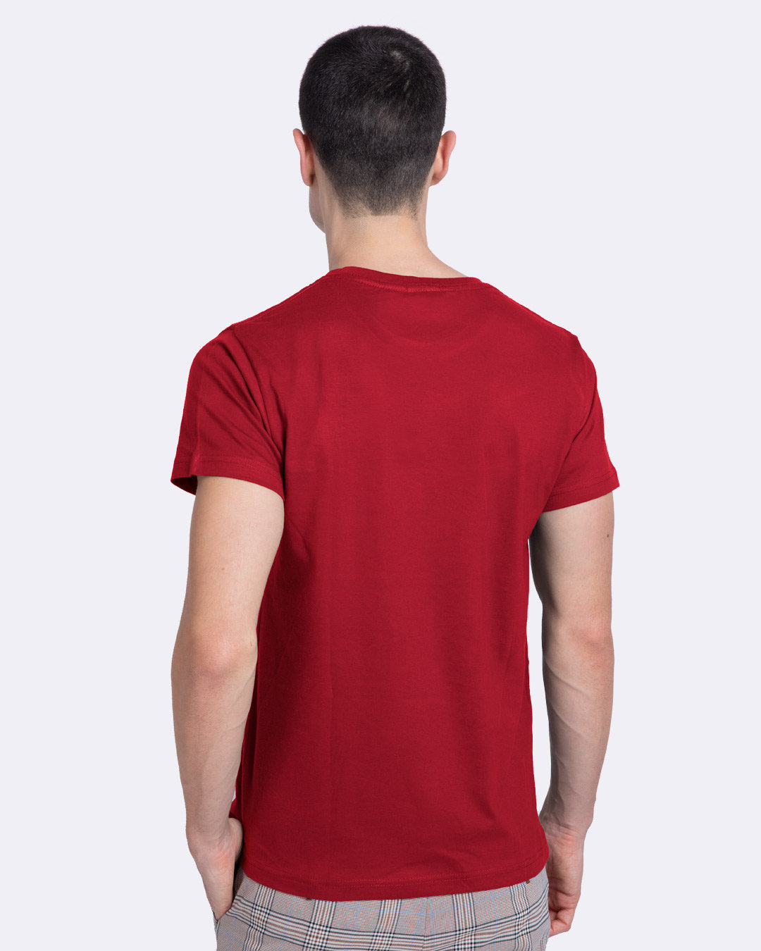 Shop Namak Haraam Maroon Tee-Back