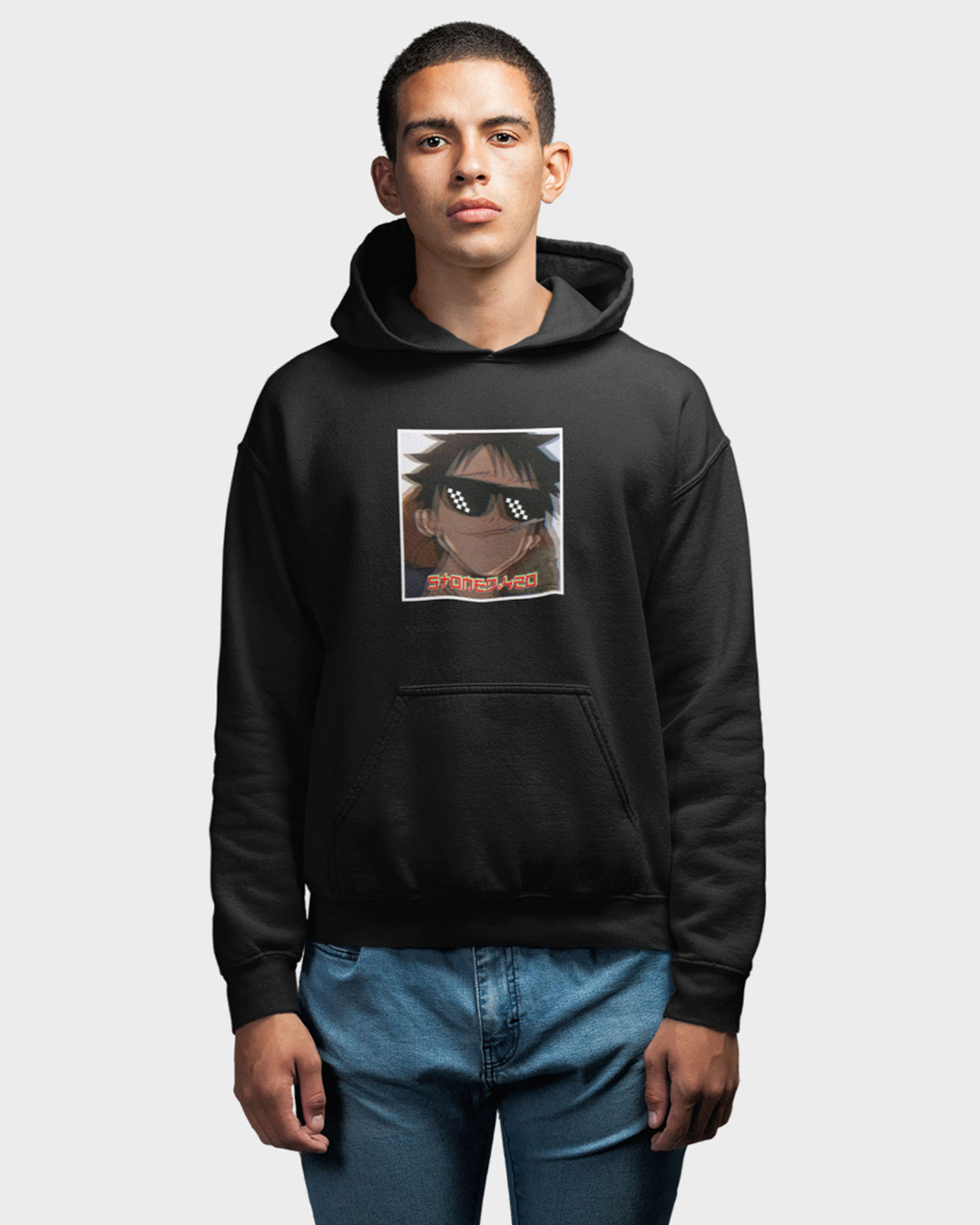 Buy Fighting Fame Stoned 420 Anime Black Hoodie Online at Bewakoof