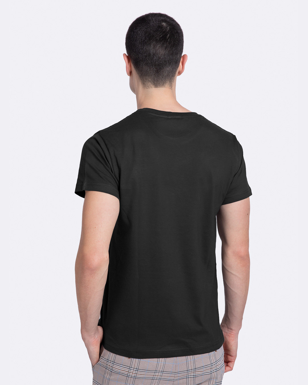 Shop Techno India Black Tee-Back