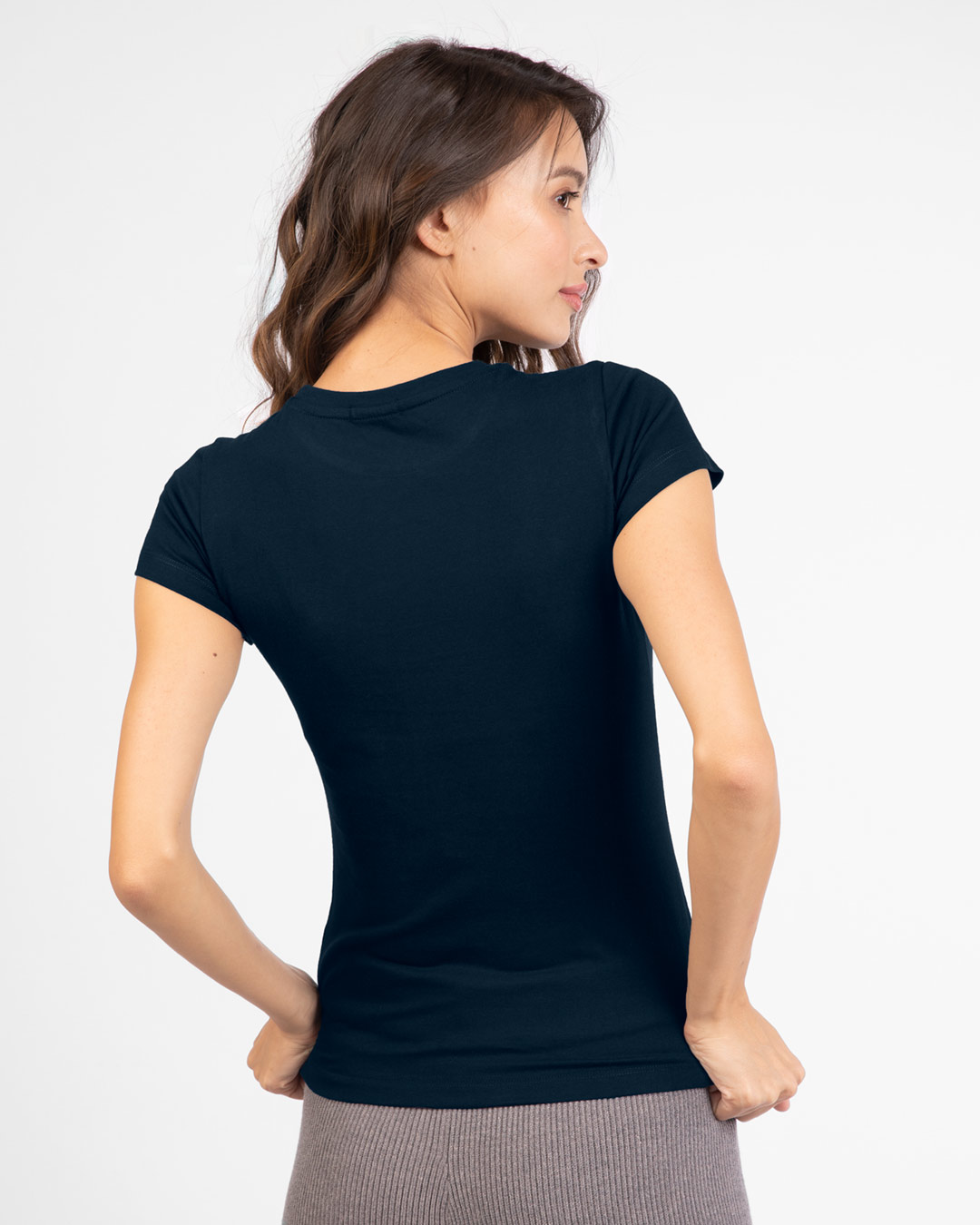 Shop Find Your Balance Half Sleeve Printed T-Shirts Navy Blue-Back