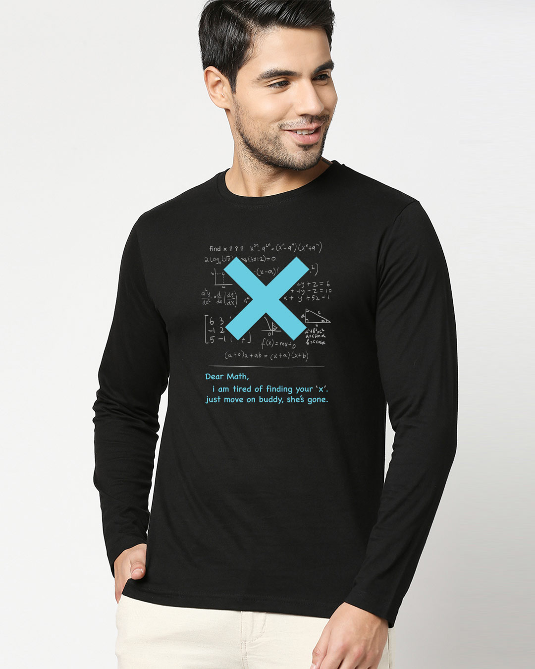 Shop Finding X Full Sleeve T-Shirt Black  -Back