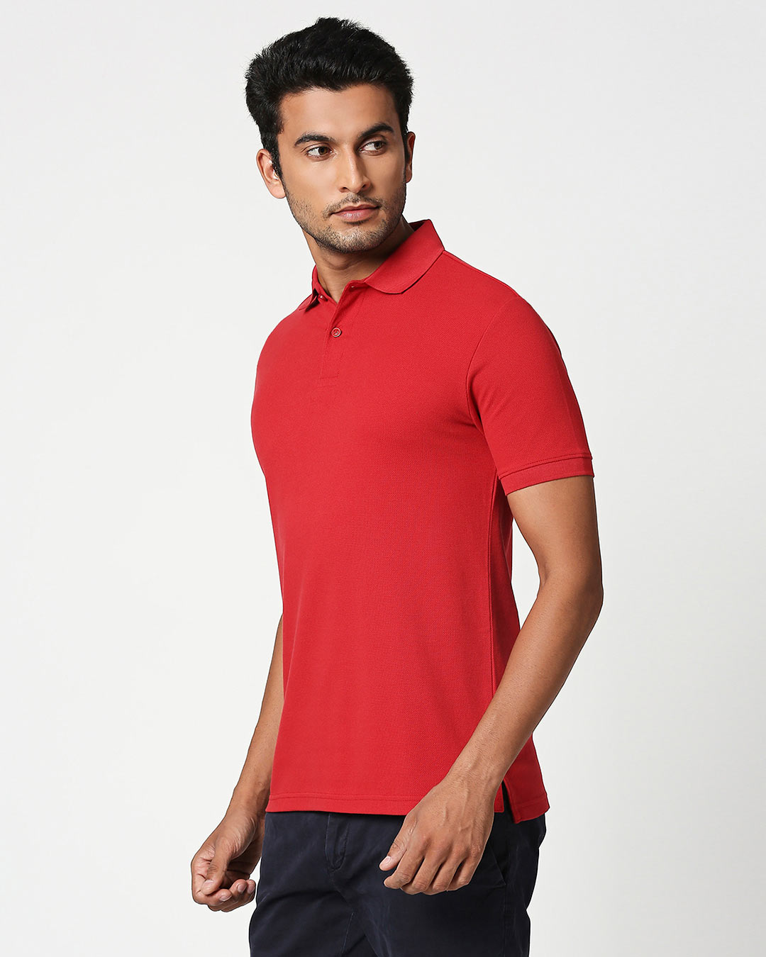 Shop Men's Red Polo T-shirt-Back