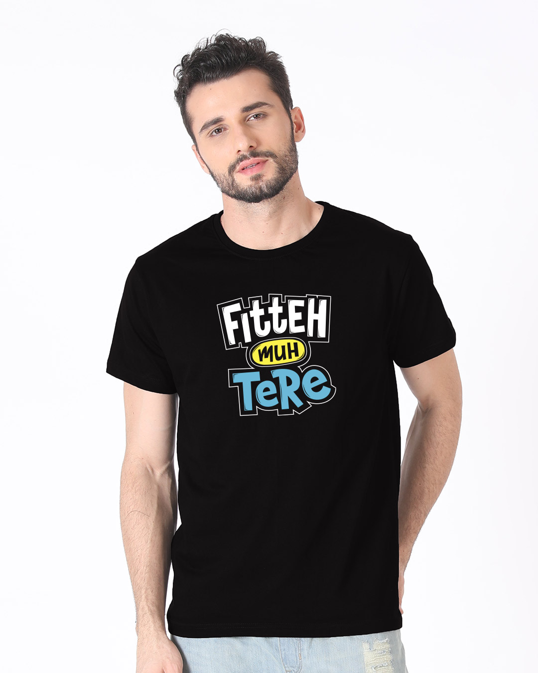 Shop Fitteh Muh Tere Half Sleeve T-Shirt-Back