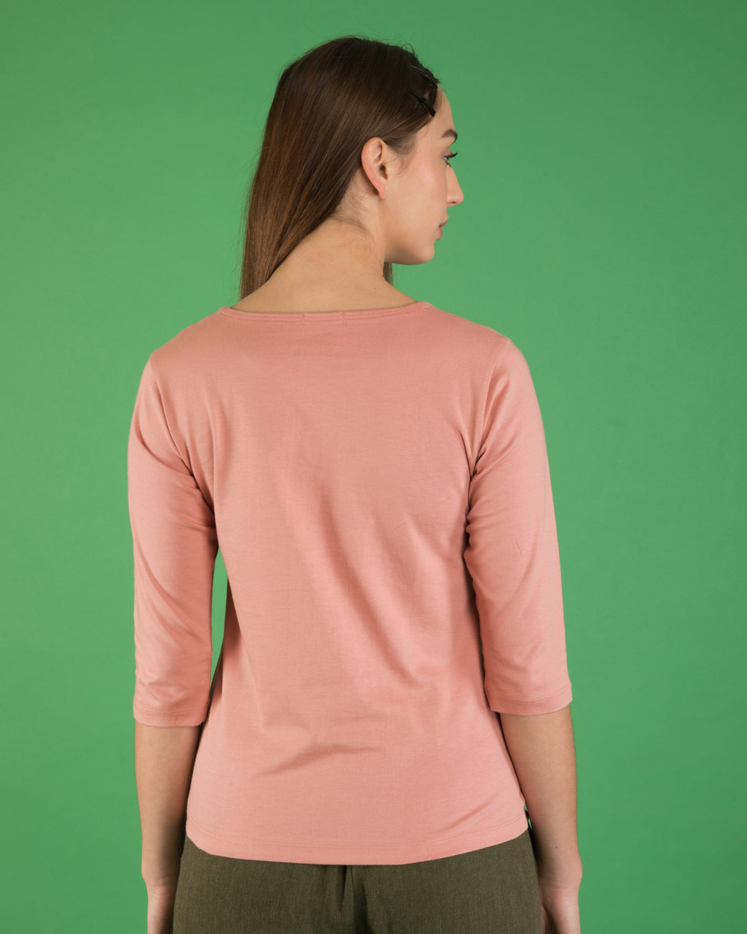 Shop Five Minutes More Round Neck 3/4th Sleeve T-Shirt-Back