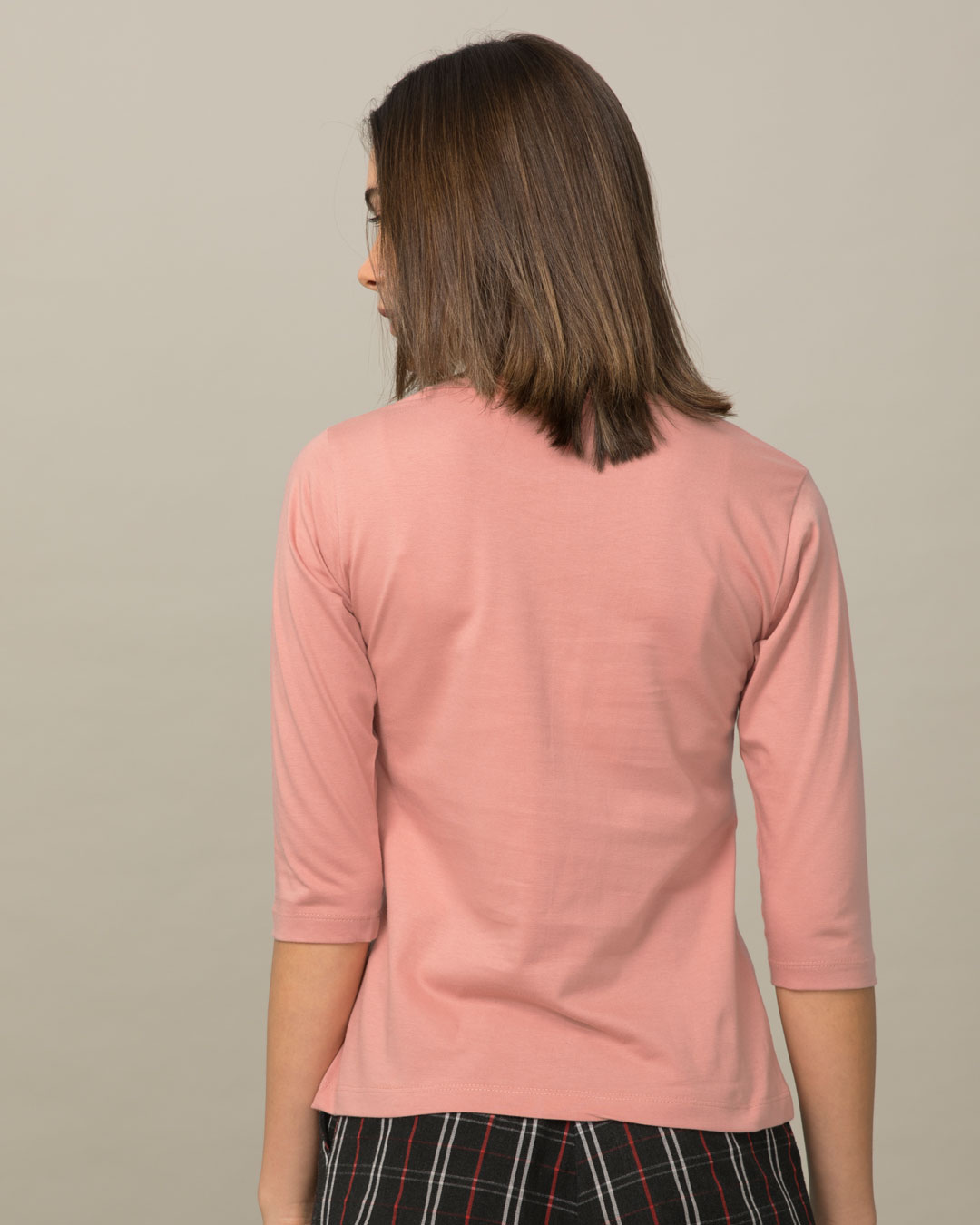 Shop Flamingo Fabulous Round Neck 3/4th Sleeve T-Shirt-Back