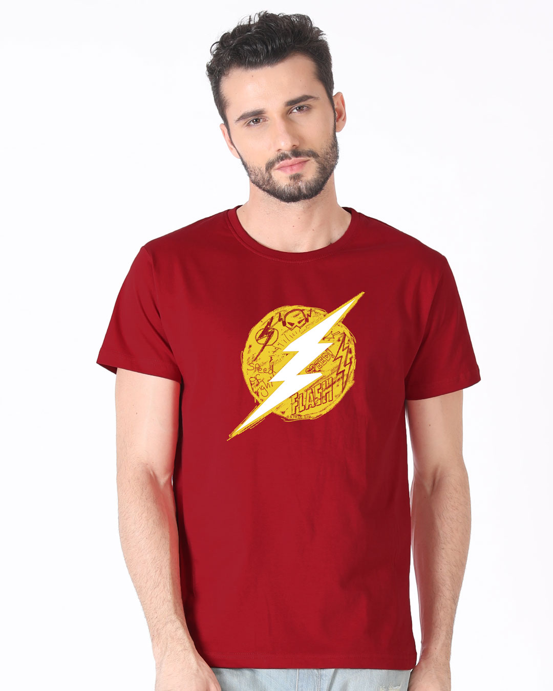 Shop Flash Doodle Logo Half Sleeve T-Shirt (FL)-Back