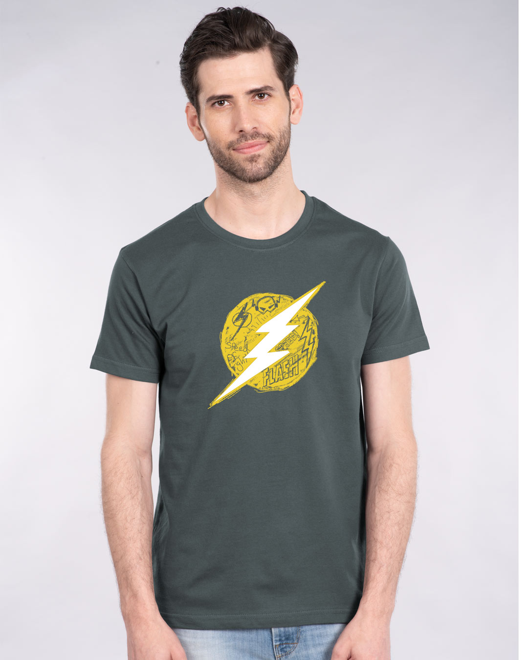 Shop Flash Doodle Logo Half Sleeve T-Shirt (FL)-Back
