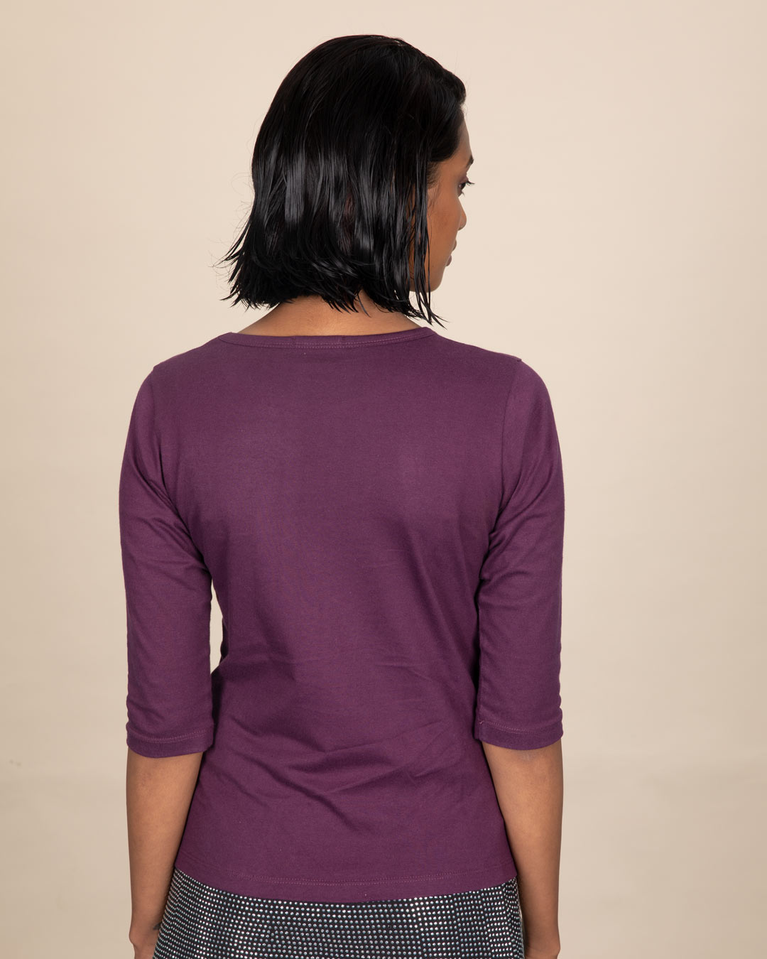 Shop Flawless Bold Round Neck 3/4th Sleeve T-Shirt-Back