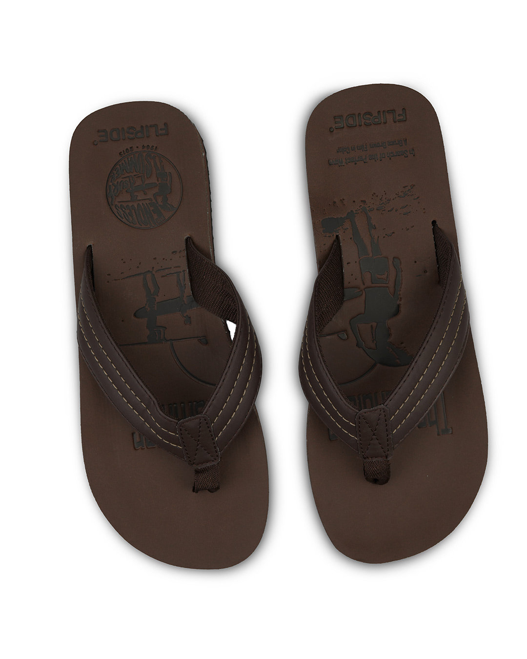 Shop Men's Brown Summer Slippers-Back