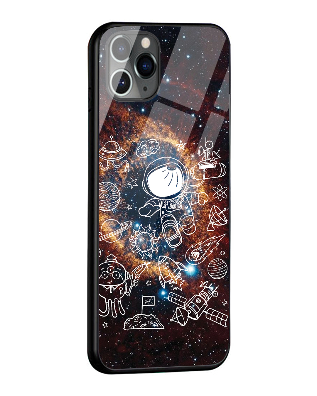 Shop Float In Space Premium Glass Cover for Apple iPhone 11 Pro-Back