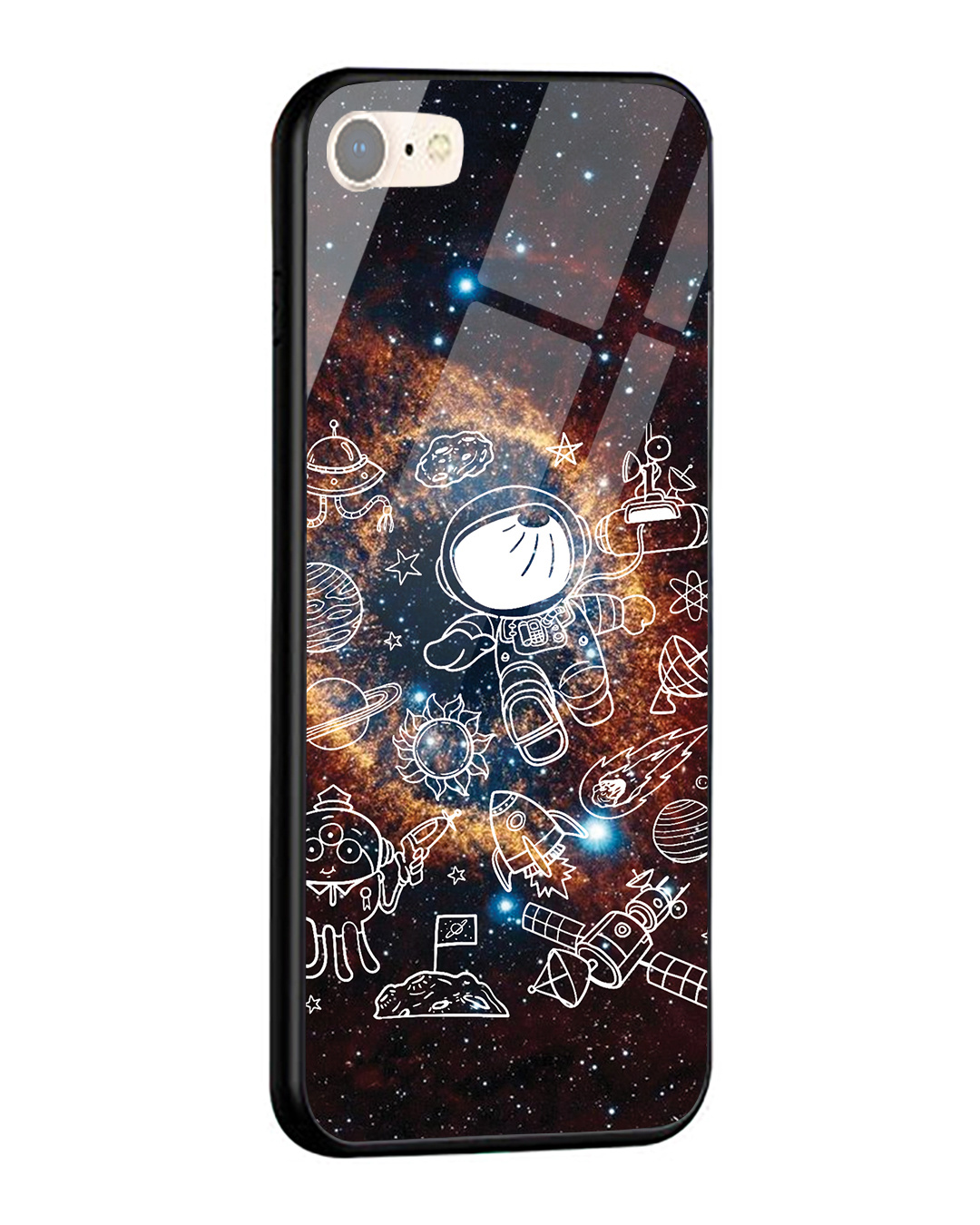 Shop Float In Space Premium Glass Cover for Apple iPhone 8-Back