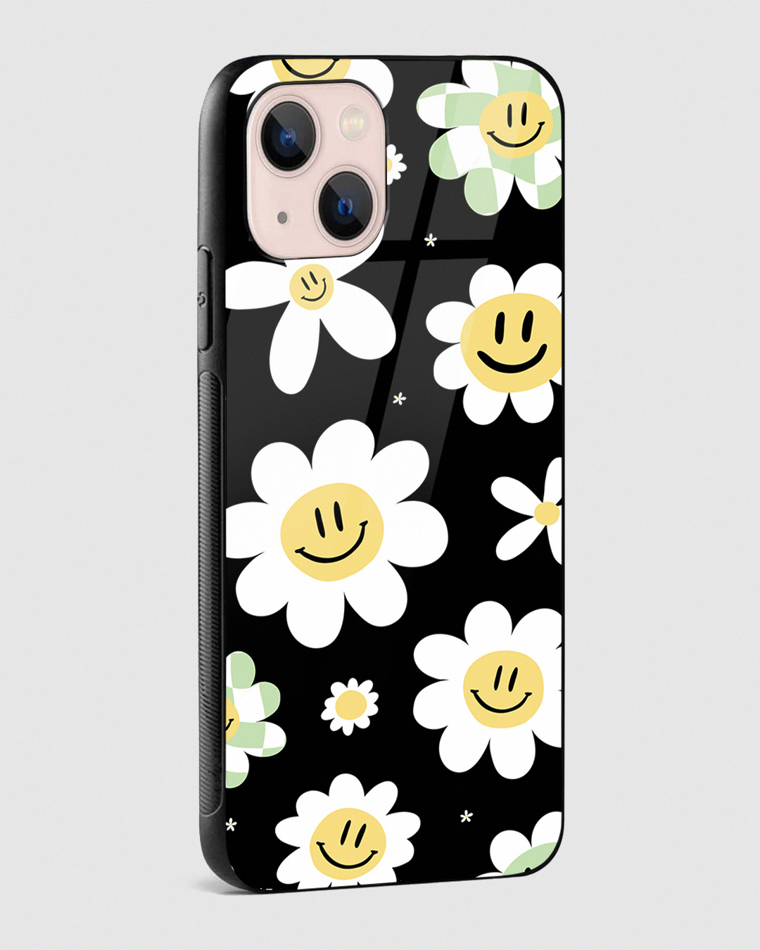 Shop Floral Daisy White Premium Glass Case for Apple iPhone 15-Back