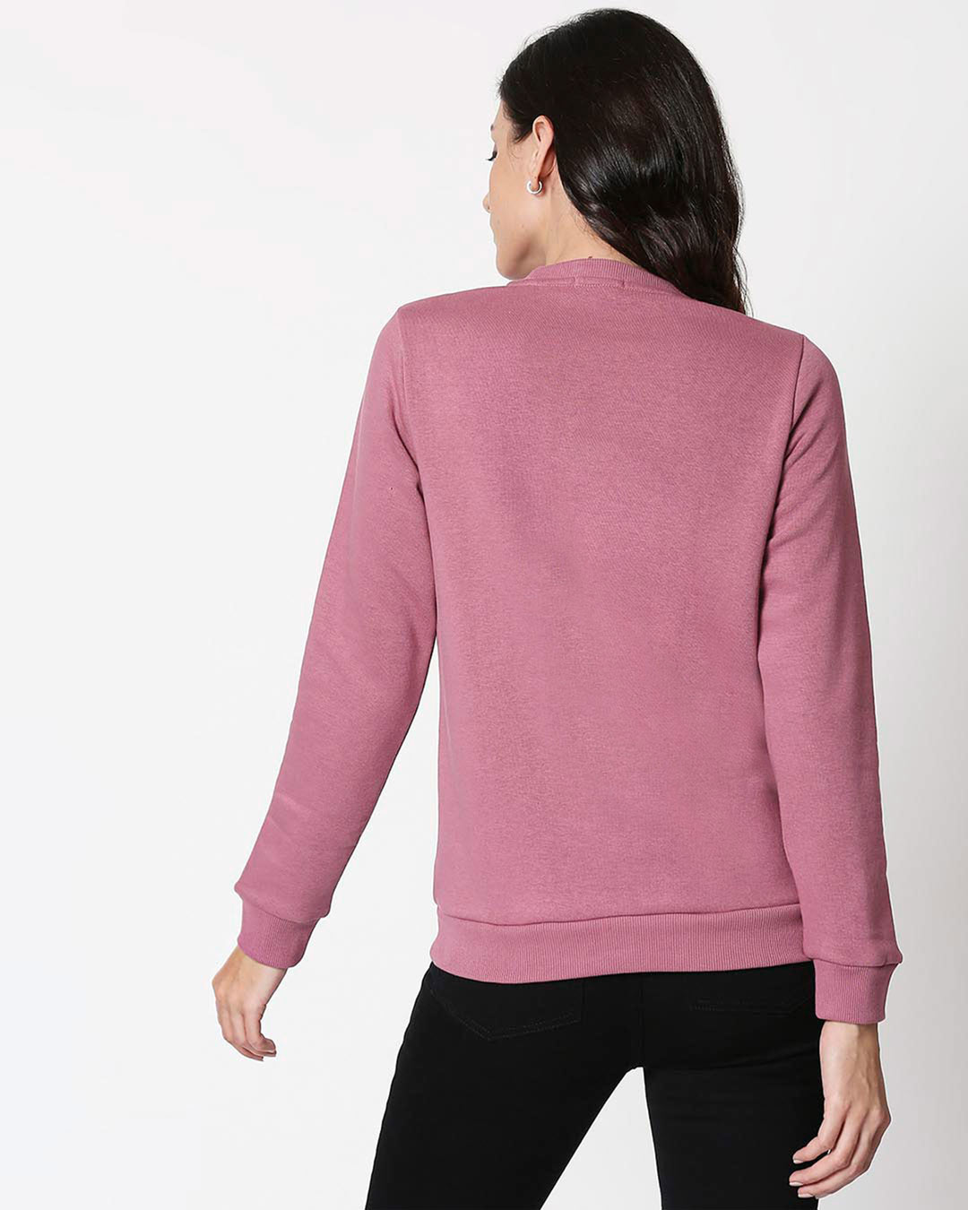 Shop Flower Power Women's Printed Fleece Sweatshirt-Back